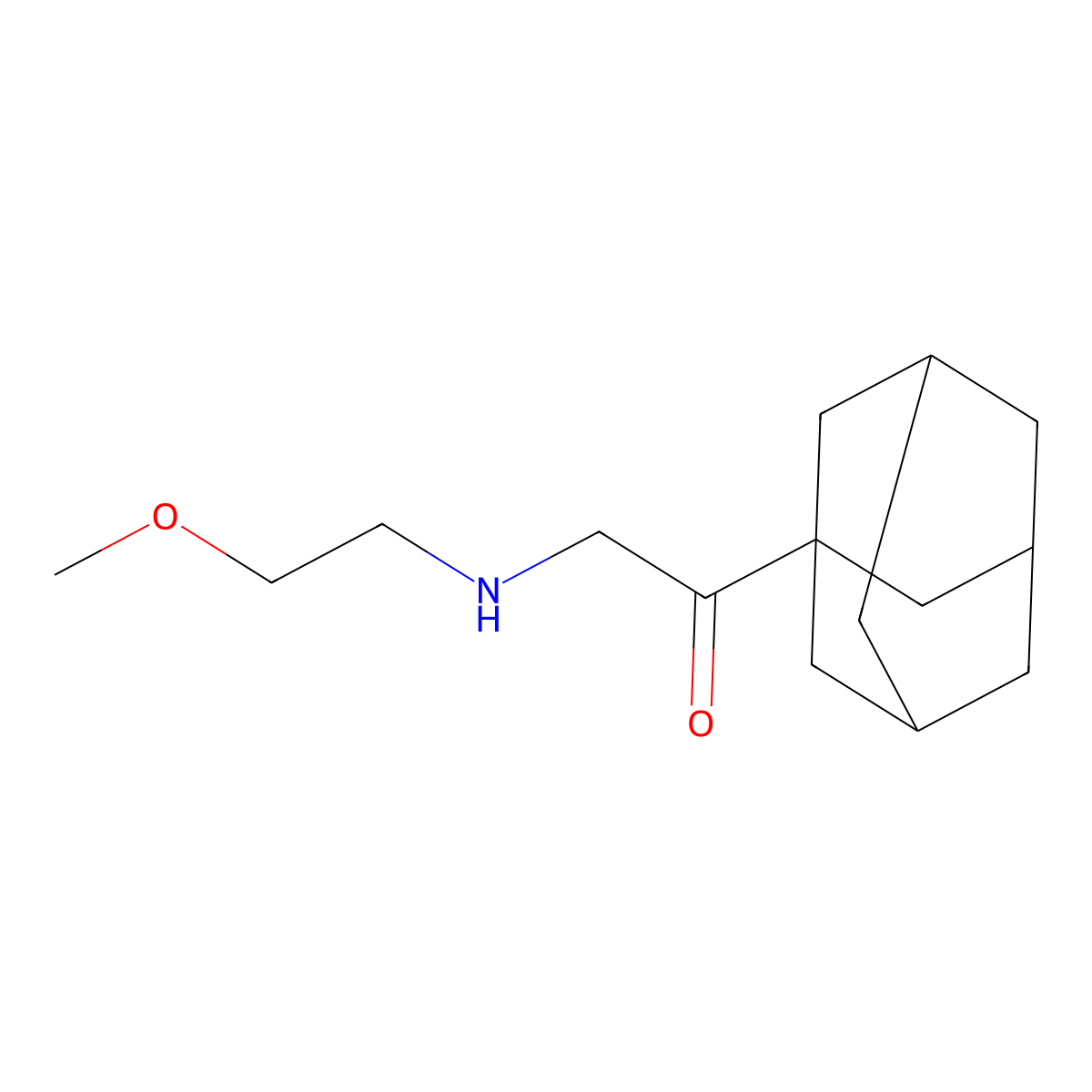 1-(1-Adamantyl)-2-(2-methoxyethylamino)ethanone molecular structure, CAS 313375-70-1