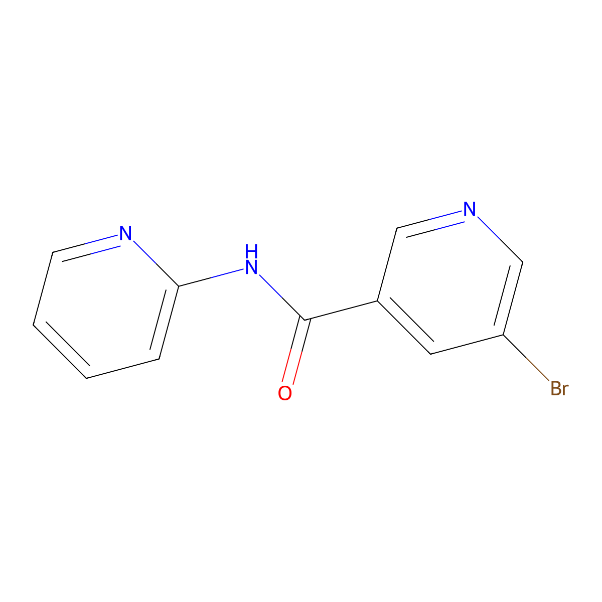5-Bromo-N-(2-pyridinyl)nicotinamide molecular structure, CAS 313376-01-1