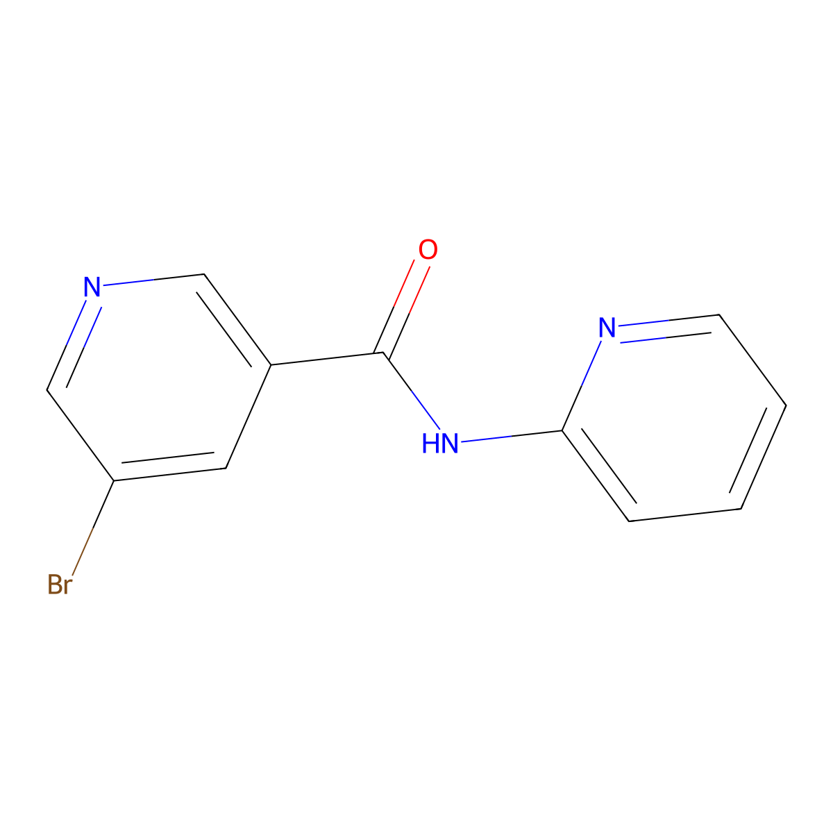 5-Bromo-N-(2-pyridinyl)nicotinamide molecular structure, CAS 313376-01-1