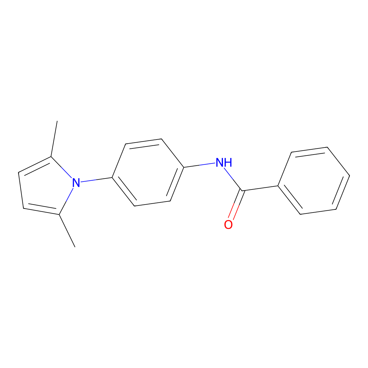 N-[4-(2,5-dimethyl-1-pyrrolyl)phenyl]benzamide molecular structure, CAS 313376-36-2