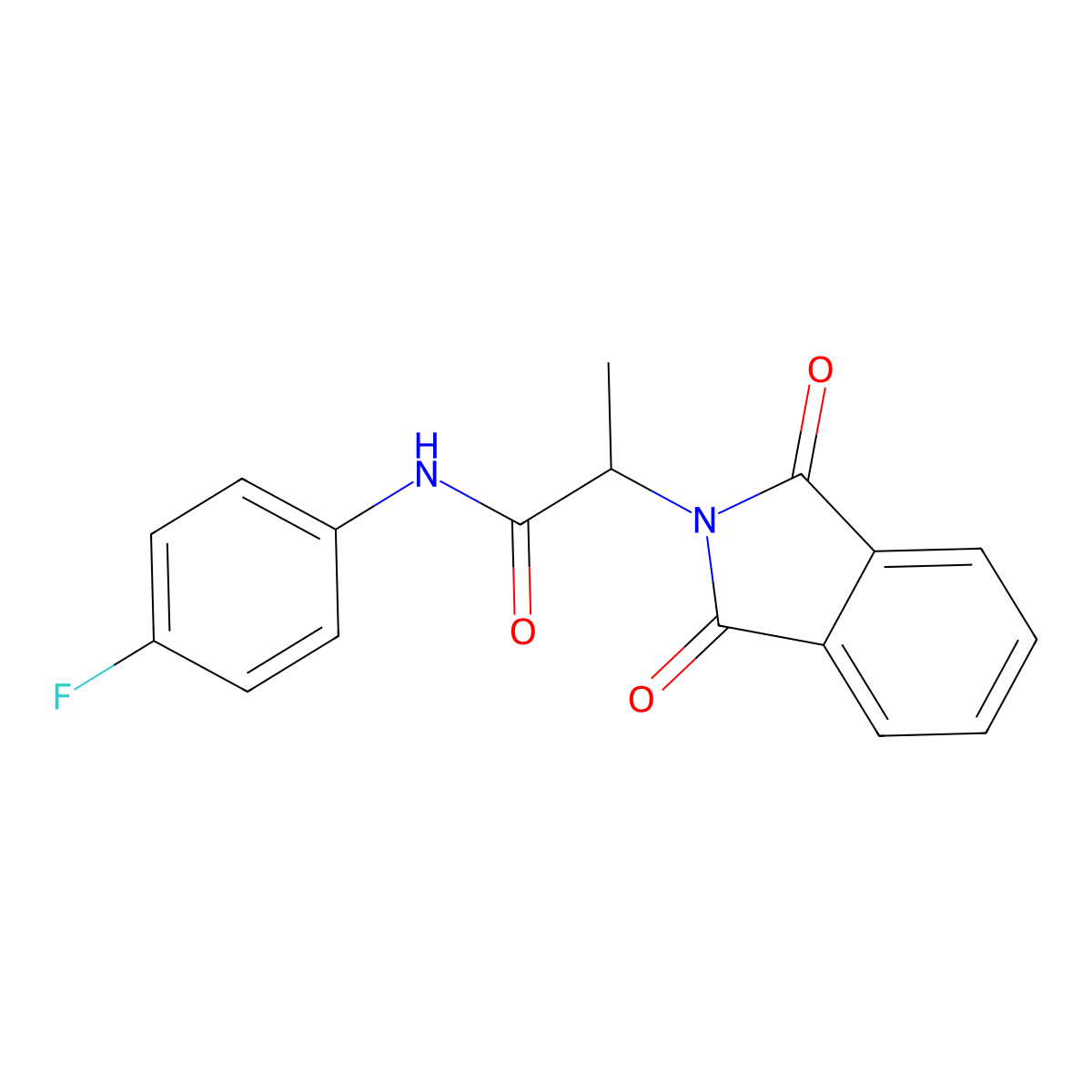 2-(1,3-dioxo-1,3-dihydro-2H-isoindol-2-yl)-N-(4-fluorophenyl)propanamide molecular structure, CAS 313376-53-3