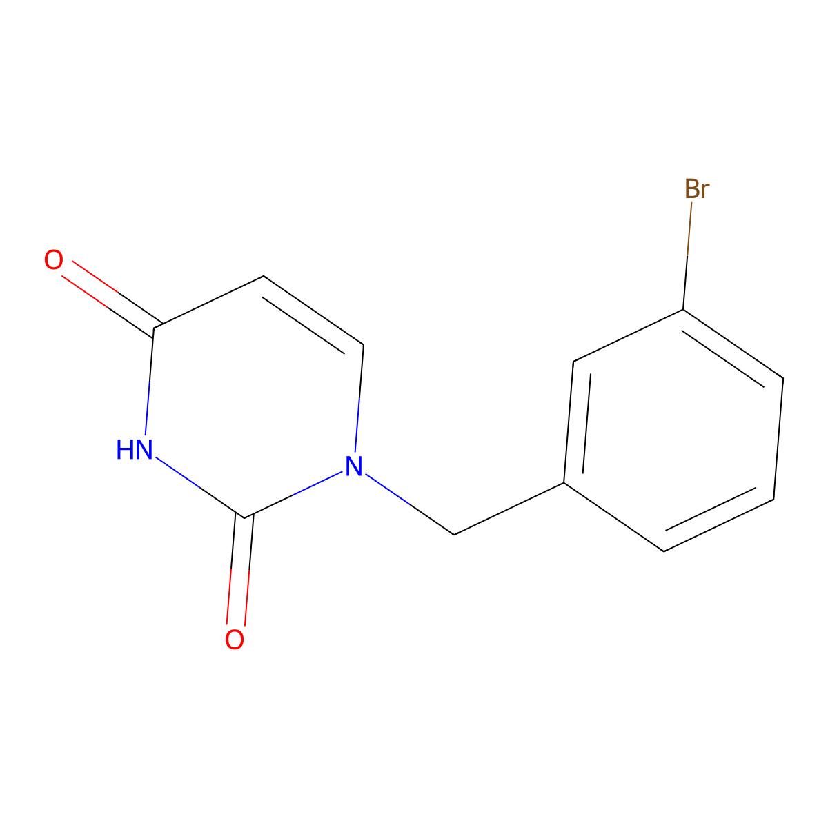 1-[(3-Bromophenyl)methyl]-1,2,3,4-tetrahydropyrimidine-2,4-dione molecular structure, CAS 313376-81-7