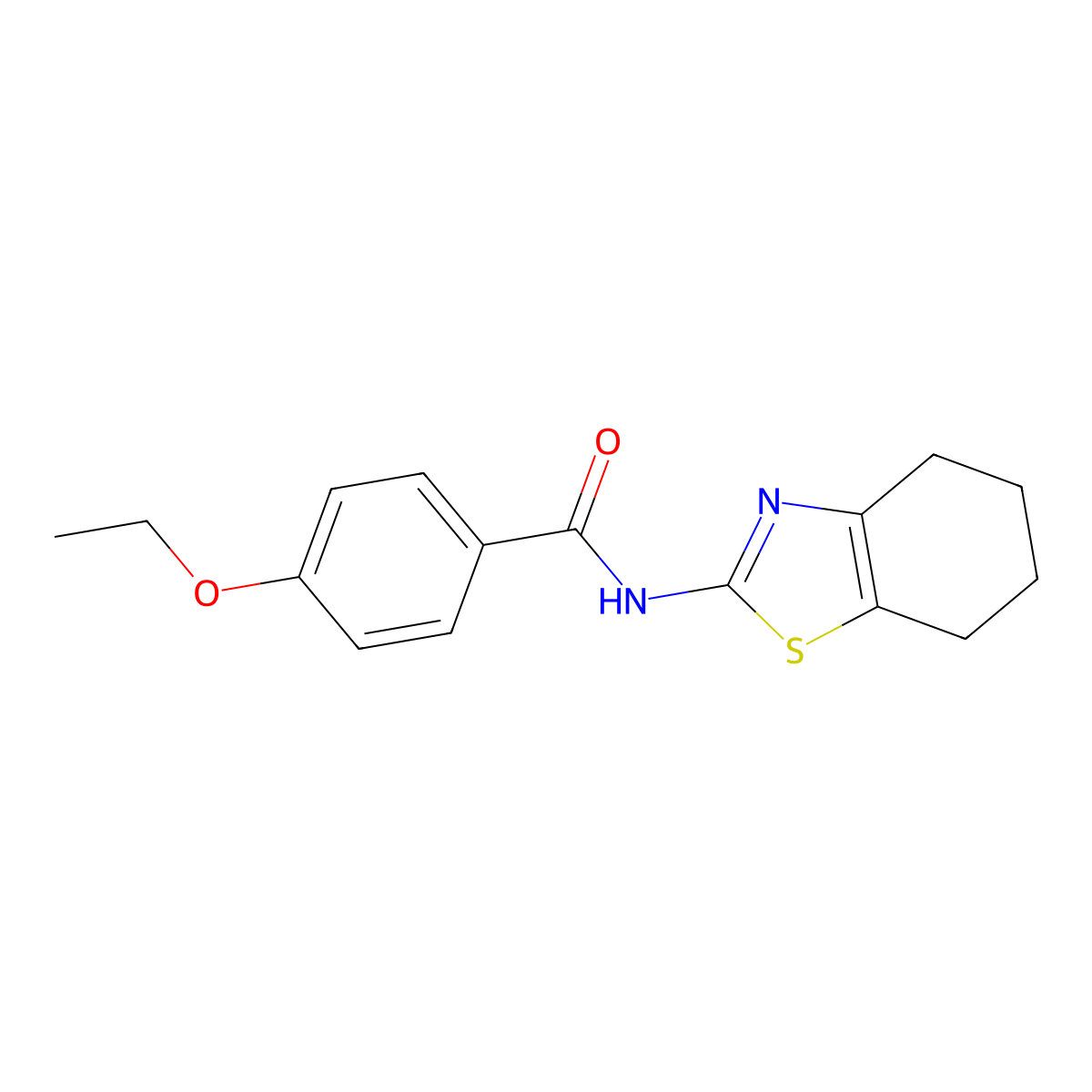 4-ethoxy-N-(4,5,6,7-tetrahydro-1,3-benzothiazol-2-yl)benzamide molecular structure, CAS 313376-83-9