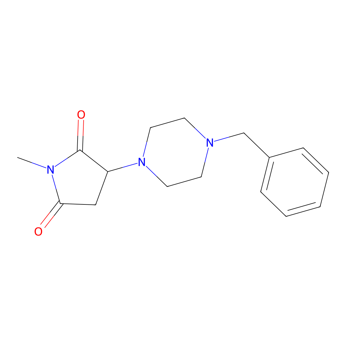3-(4-Benzylpiperazin-1-yl)-1-methylpyrrolidine-2,5-dione molecular structure, CAS 313378-64-2