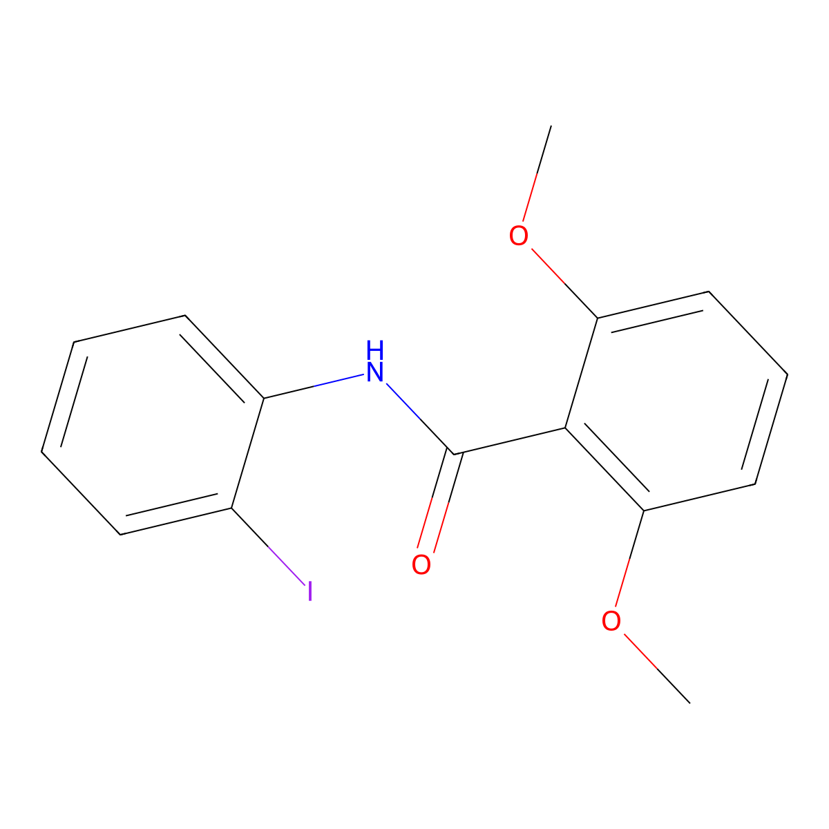 N-(2-iodophenyl)-2,6-dimethoxybenzamide molecular structure, CAS 313379-30-5