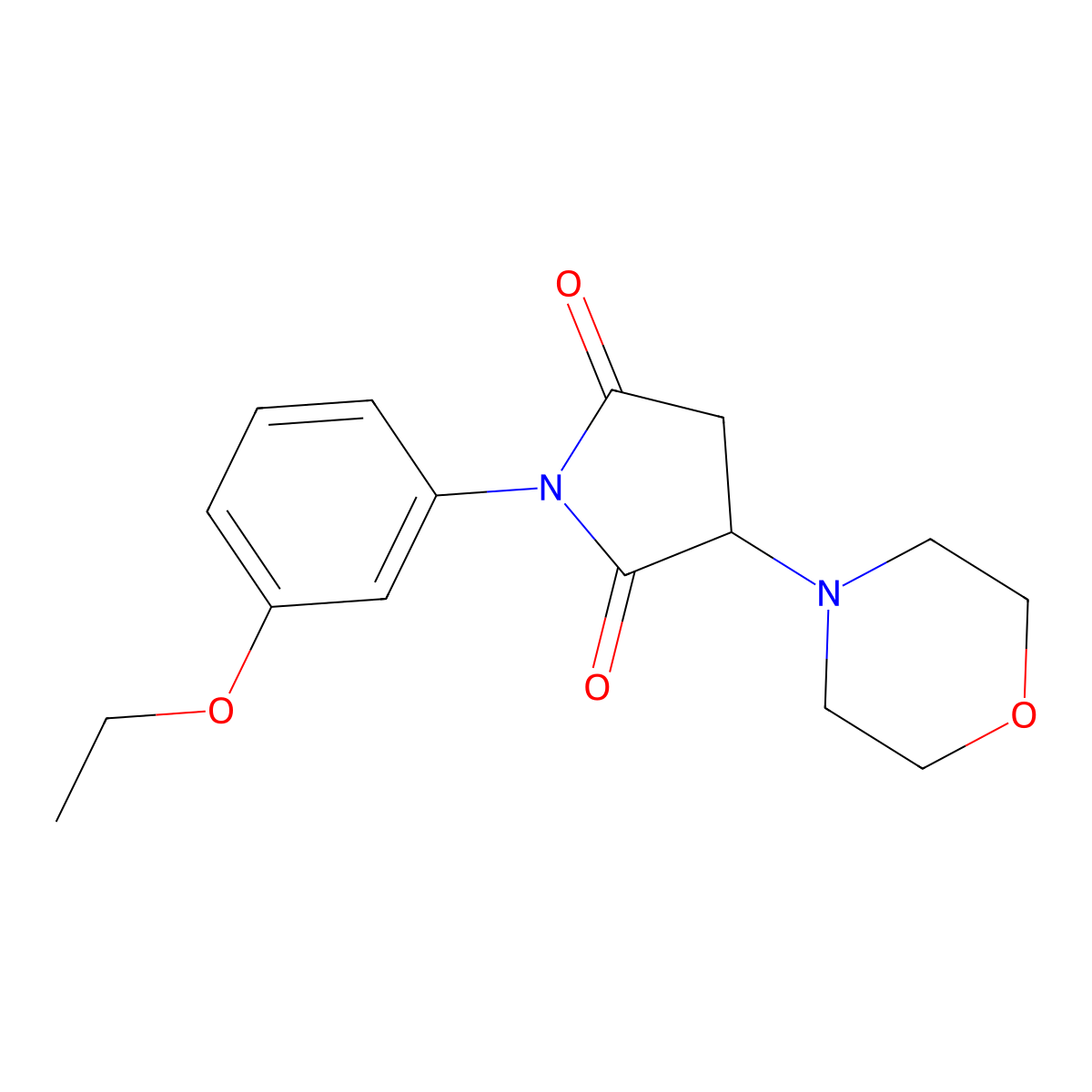 1-(3-Ethoxyphenyl)-3-morpholin-4-ylpyrrolidine-2,5-dione molecular structure, CAS 313380-79-9