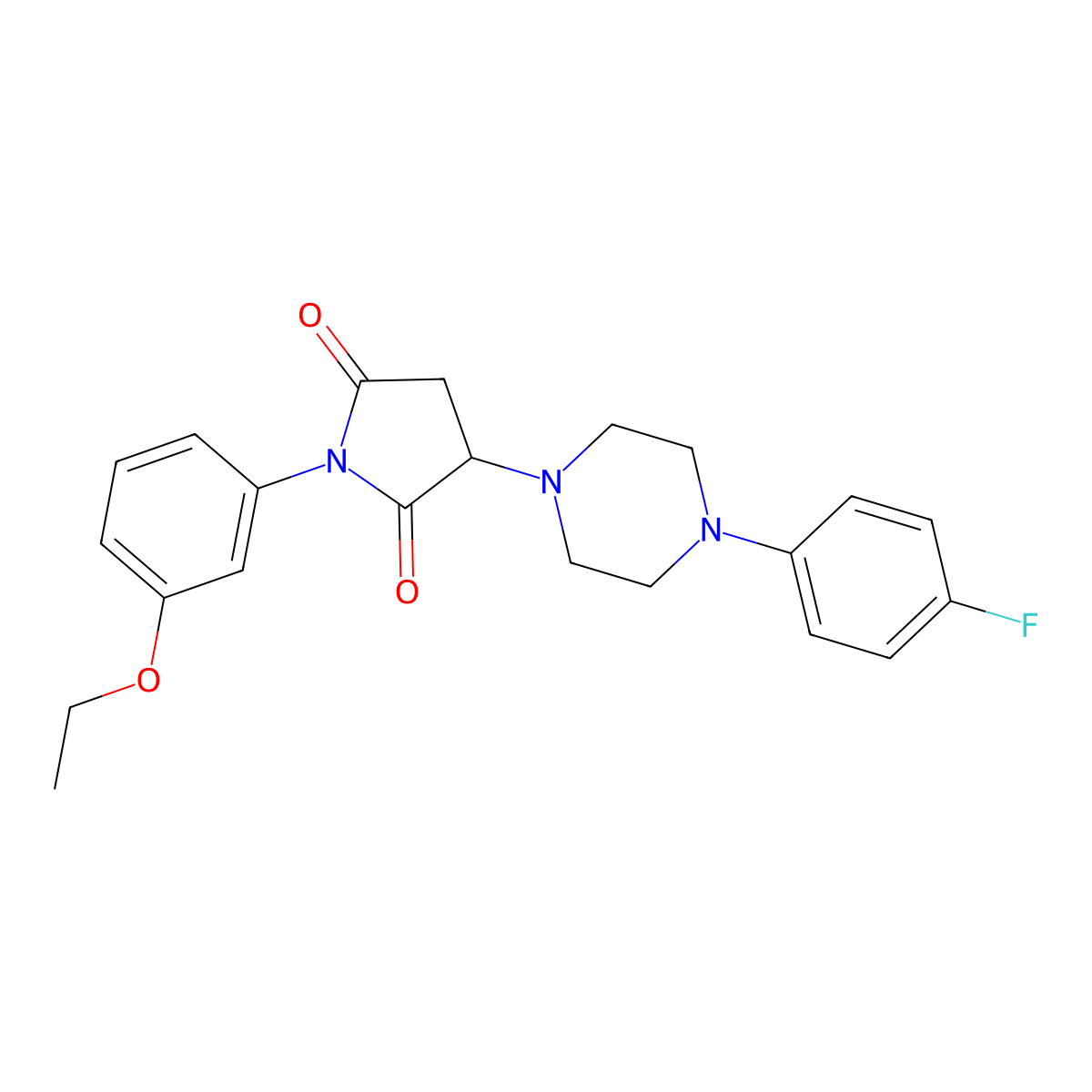 1-(3-Ethoxyphenyl)-3-[4-(4-fluorophenyl)piperazin-1-yl]pyrrolidine-2,5-dione molecular structure, CAS 313380-85-7
