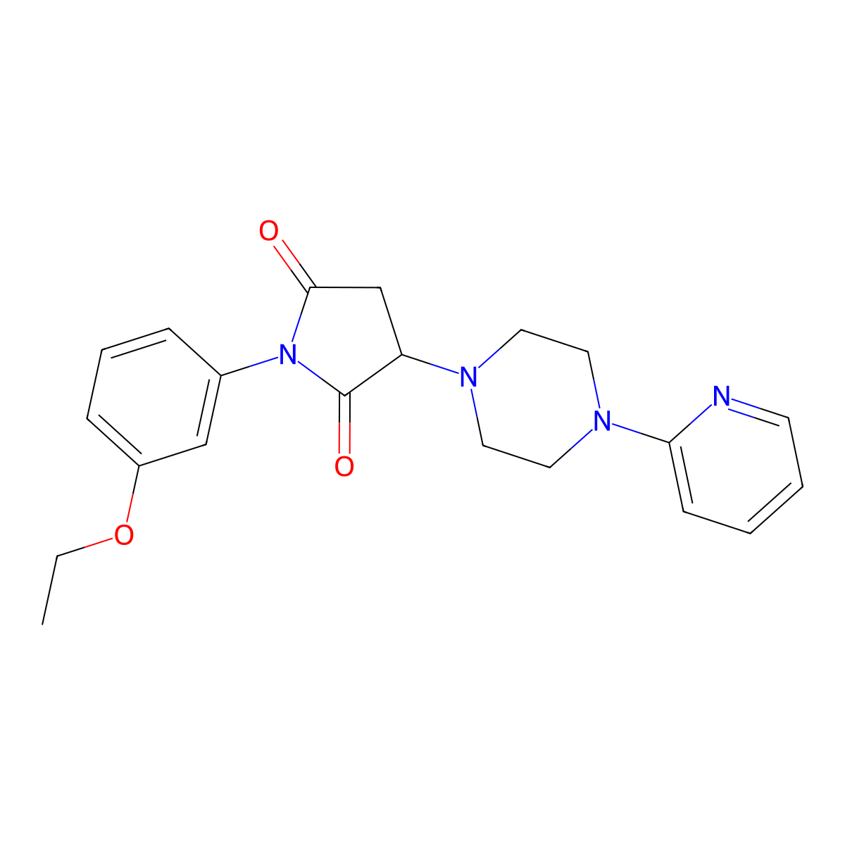 1-(3-Ethoxyphenyl)-3-(4-pyridin-2-ylpiperazin-1-yl)pyrrolidine-2,5-dione molecular structure, CAS 313380-86-8