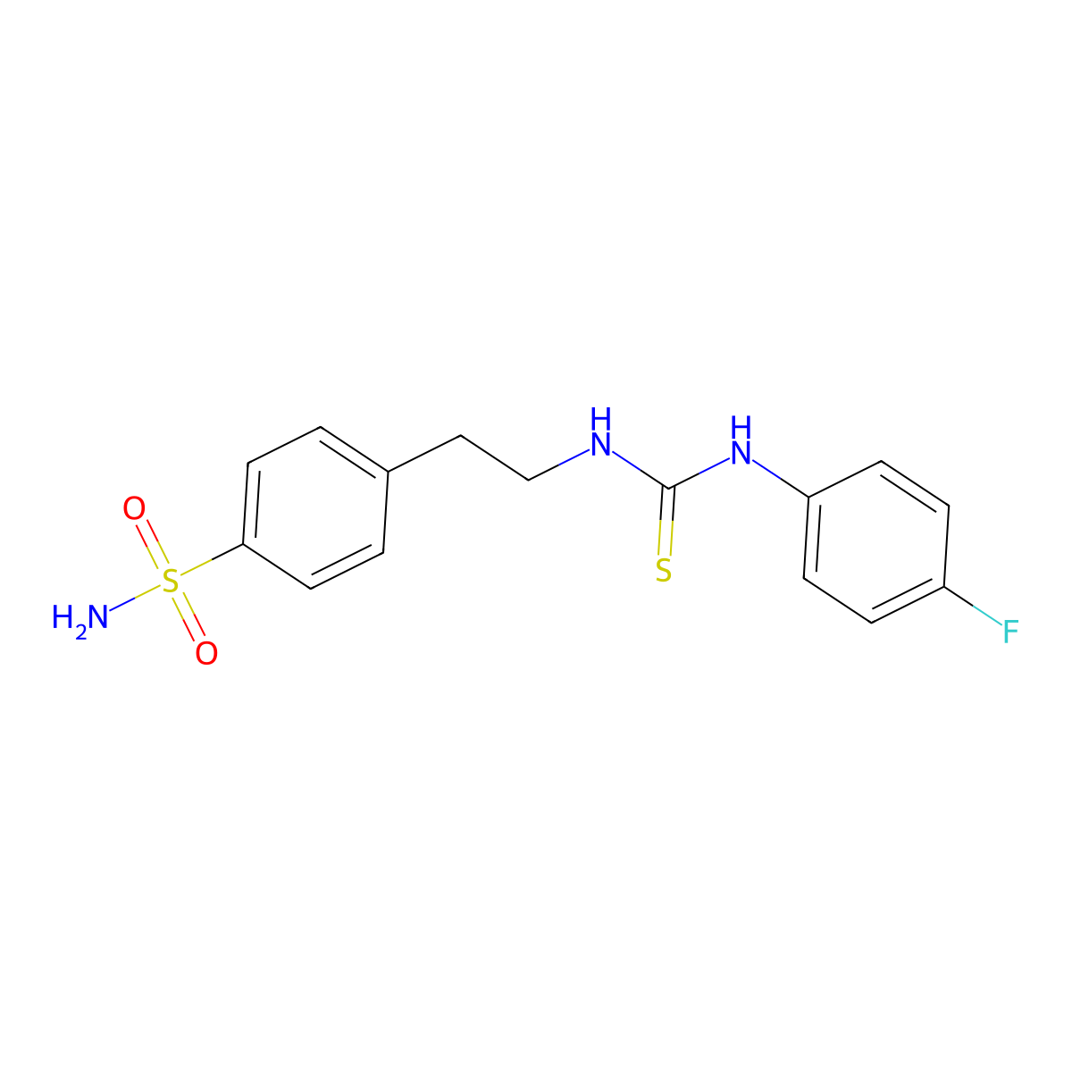 1-(4-Fluorophenyl)-3-[2-(4-sulfamoylphenyl)ethyl]thiourea molecular structure, CAS 313381-18-9