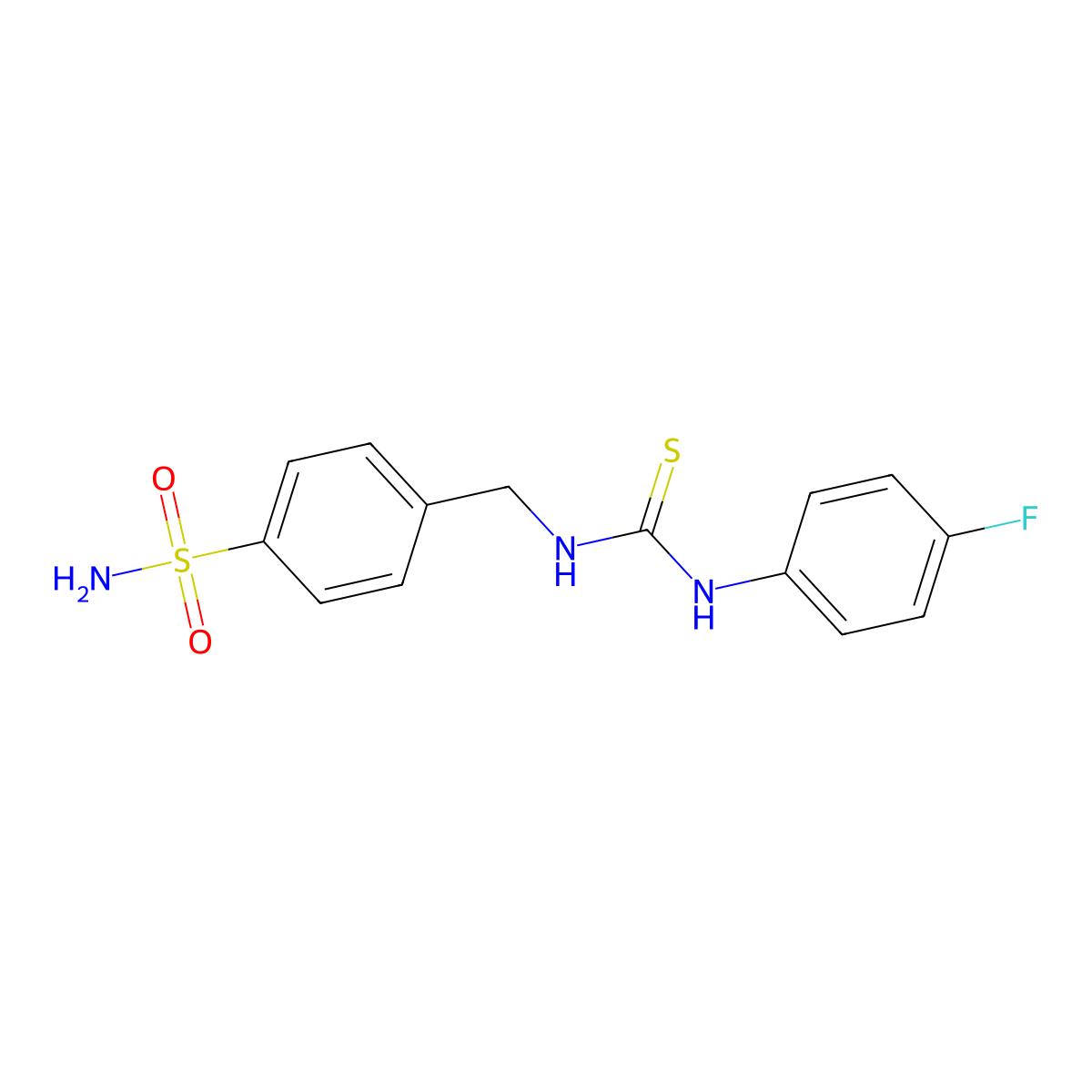 1-(4-Fluorophenyl)-3-[(4-sulfamoylphenyl)methyl]thiourea molecular structure, CAS 313381-19-0
