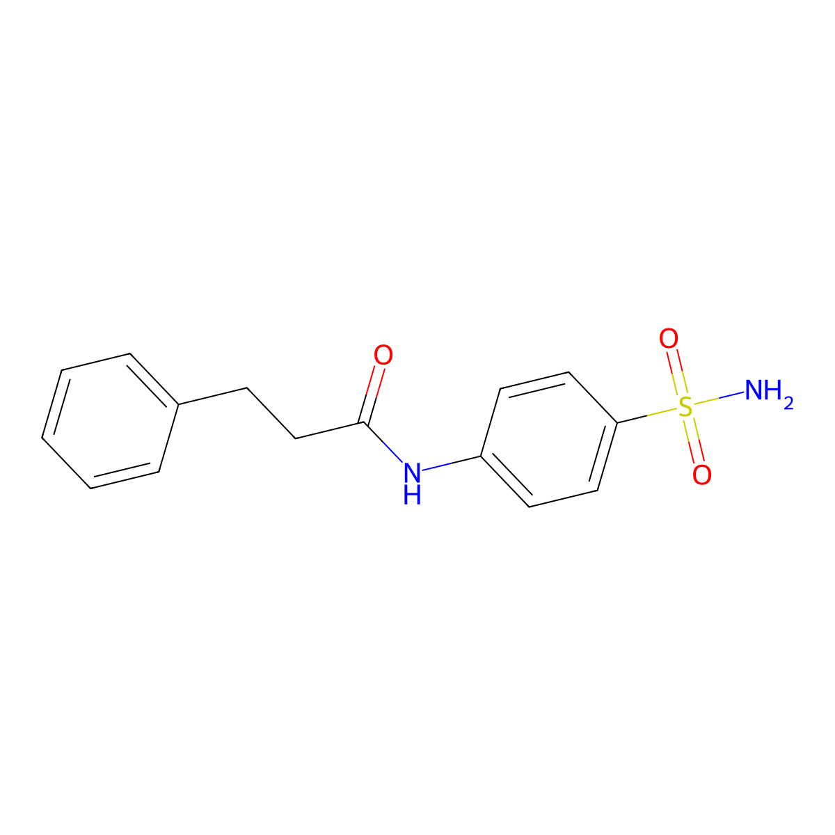 3-phenyl-N-(4-sulfamoylphenyl)propanamide molecular structure, CAS 313382-31-9