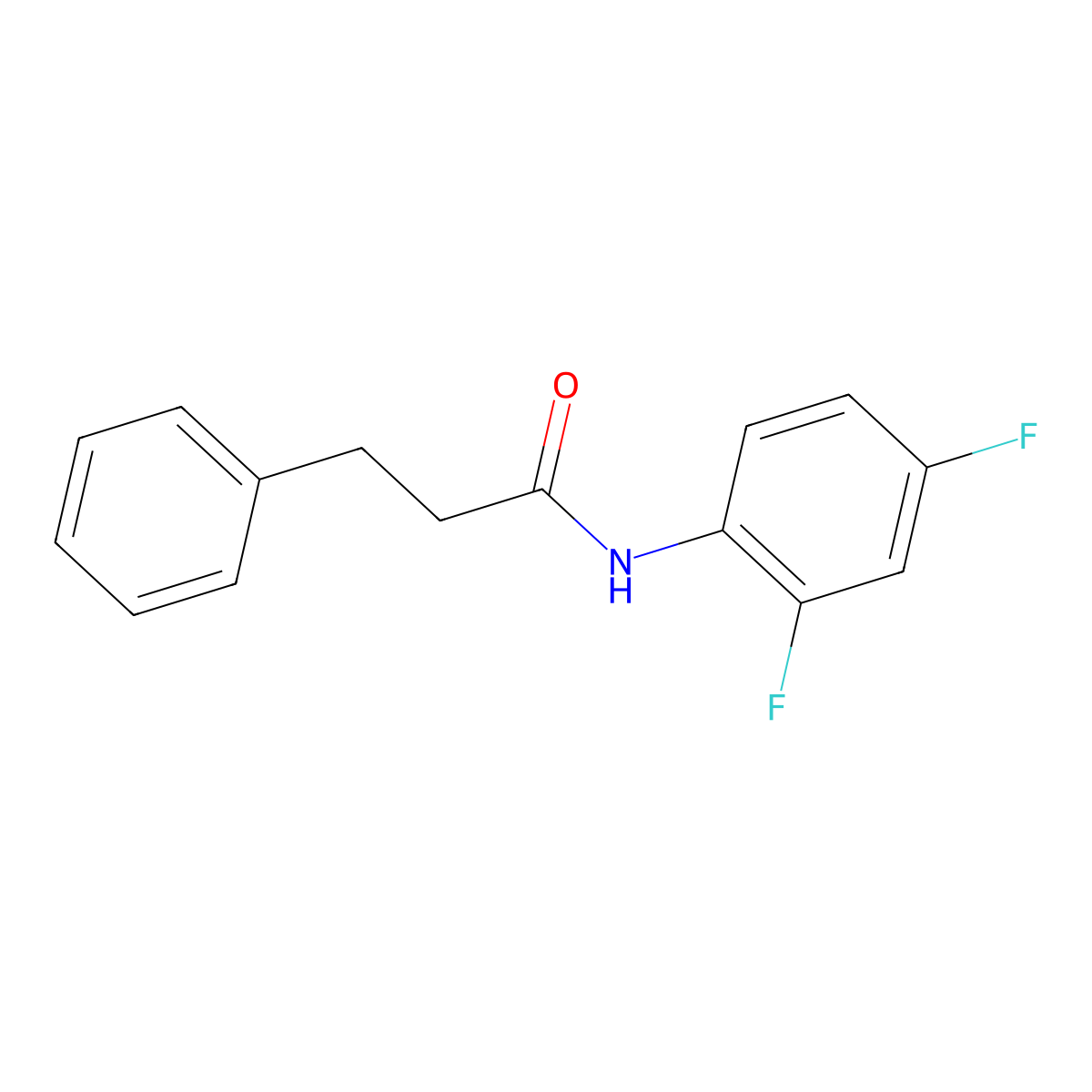 N-(2,4-difluorophenyl)-3-phenylpropanamide molecular structure, CAS 313382-32-0