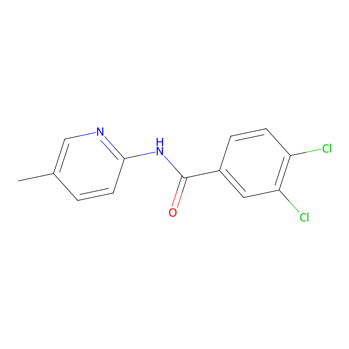 3,4-dichloro-N-(5-methylpyridin-2-yl)benzamide molecular structure, CAS 313382-52-4