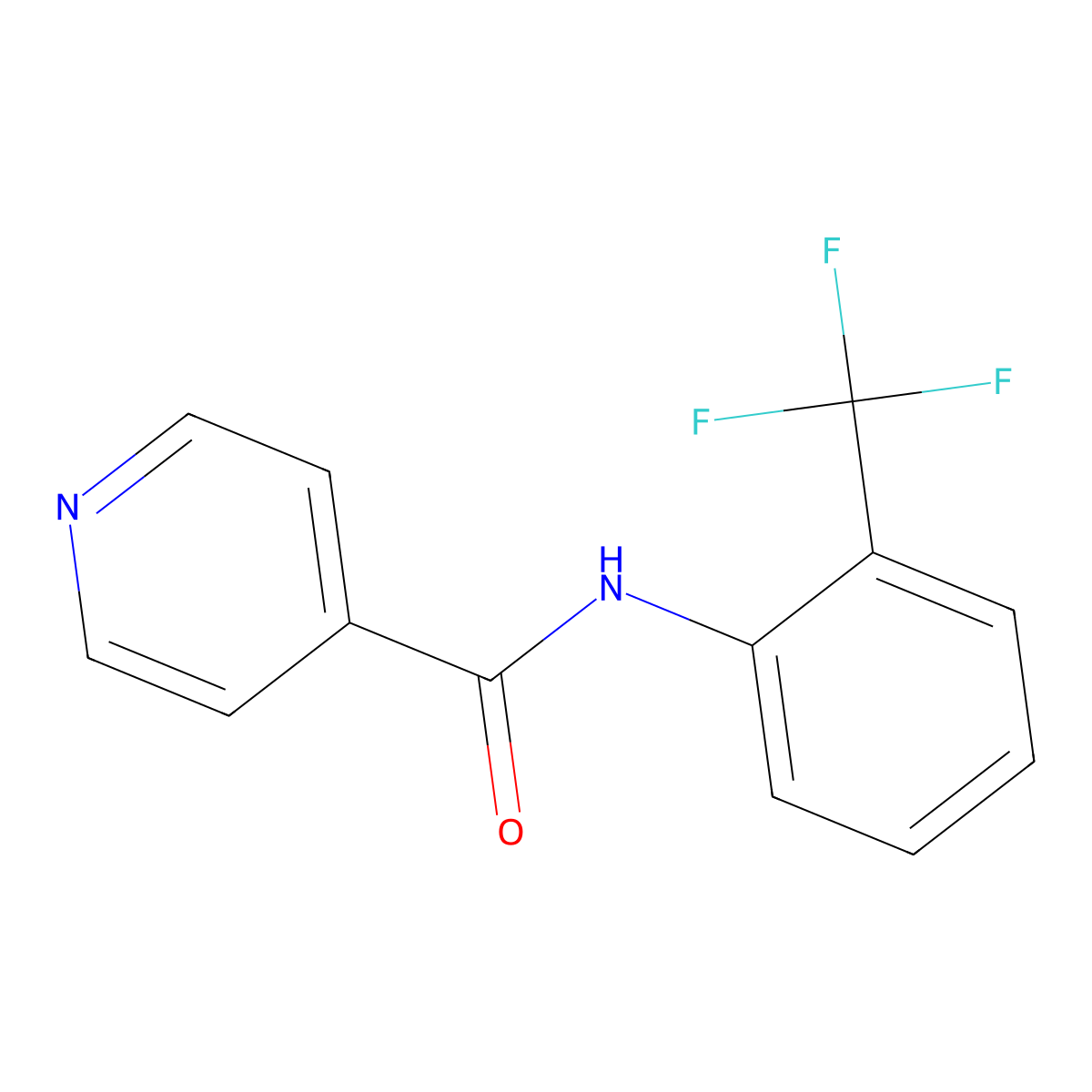 N-[2-(trifluoromethyl)phenyl]pyridine-4-carboxamide molecular structure, CAS 313382-55-7
