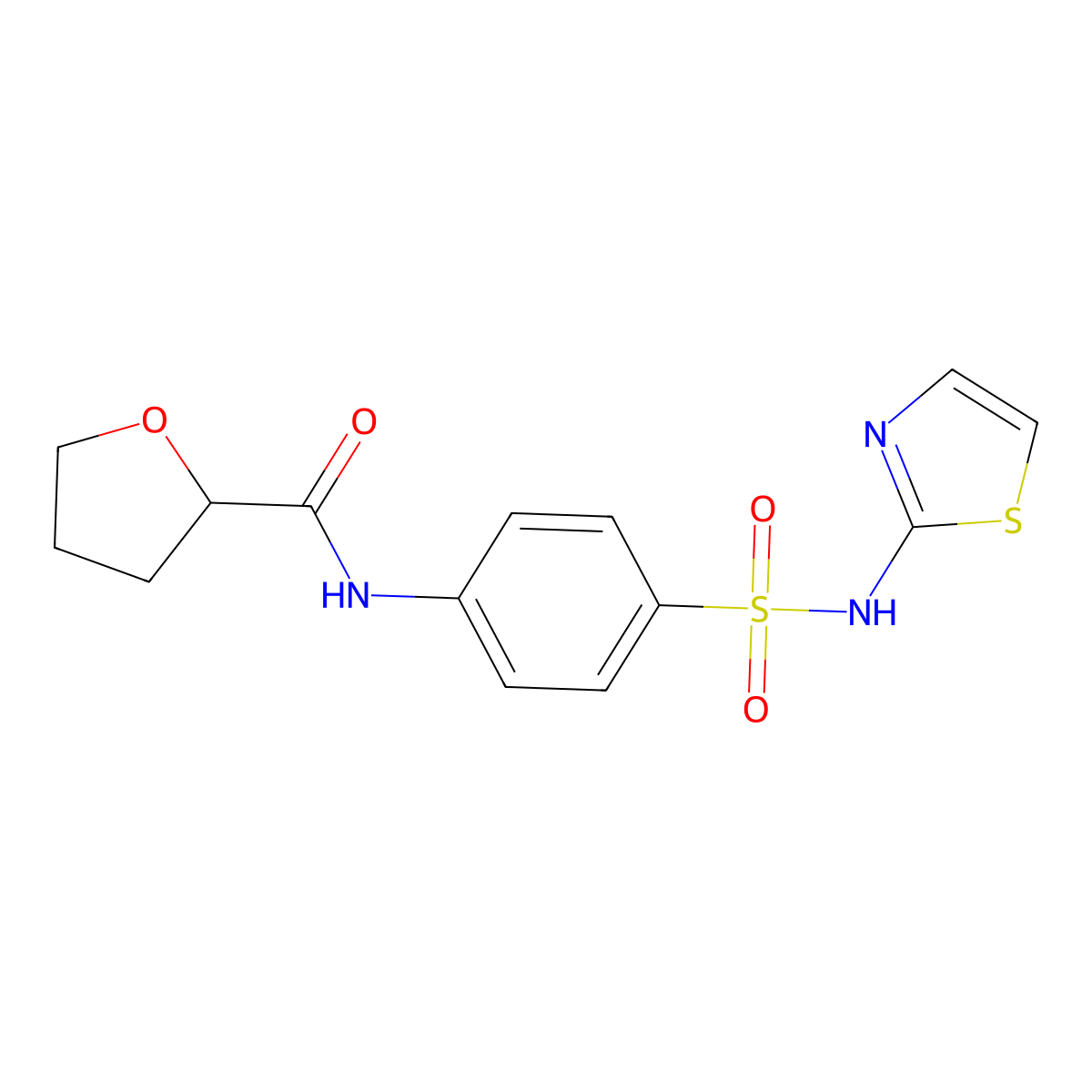N-[4-(1,3-thiazol-2-ylsulfamoyl)phenyl]oxolane-2-carboxamide molecular structure, CAS 313382-61-5
