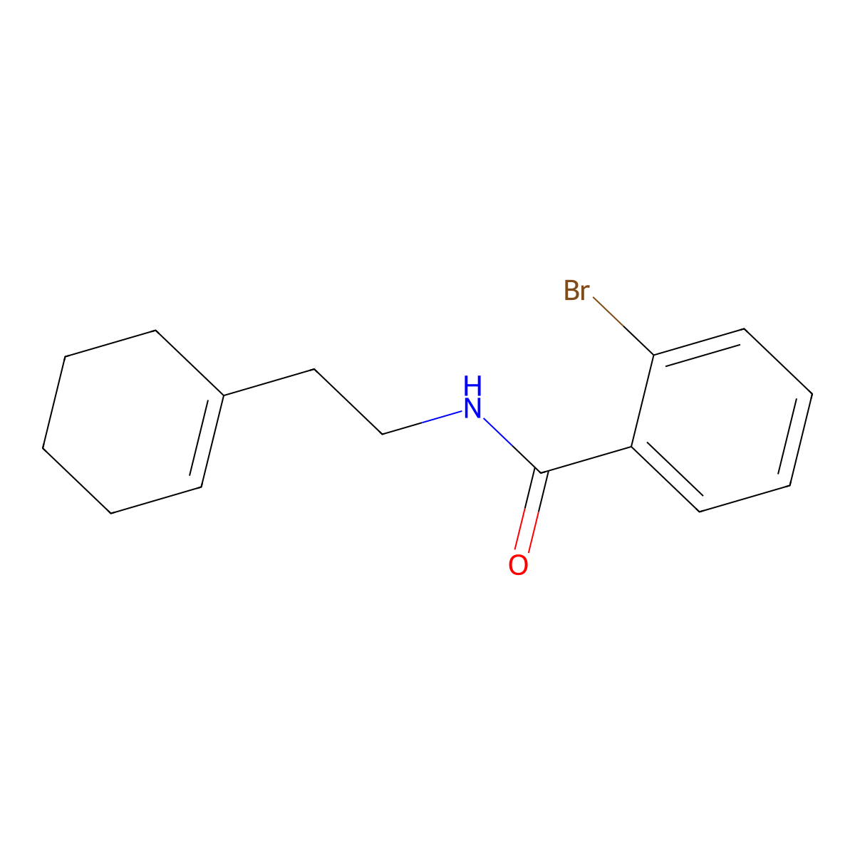 2-bromo-N-[2-(cyclohexen-1-yl)ethyl]benzamide molecular structure, CAS 313382-62-6
