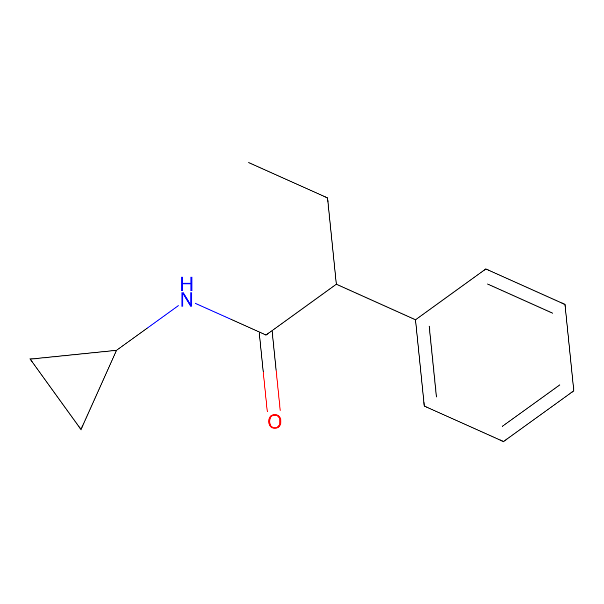 N-cyclopropyl-2-phenylbutanamide molecular structure, CAS 313385-43-2