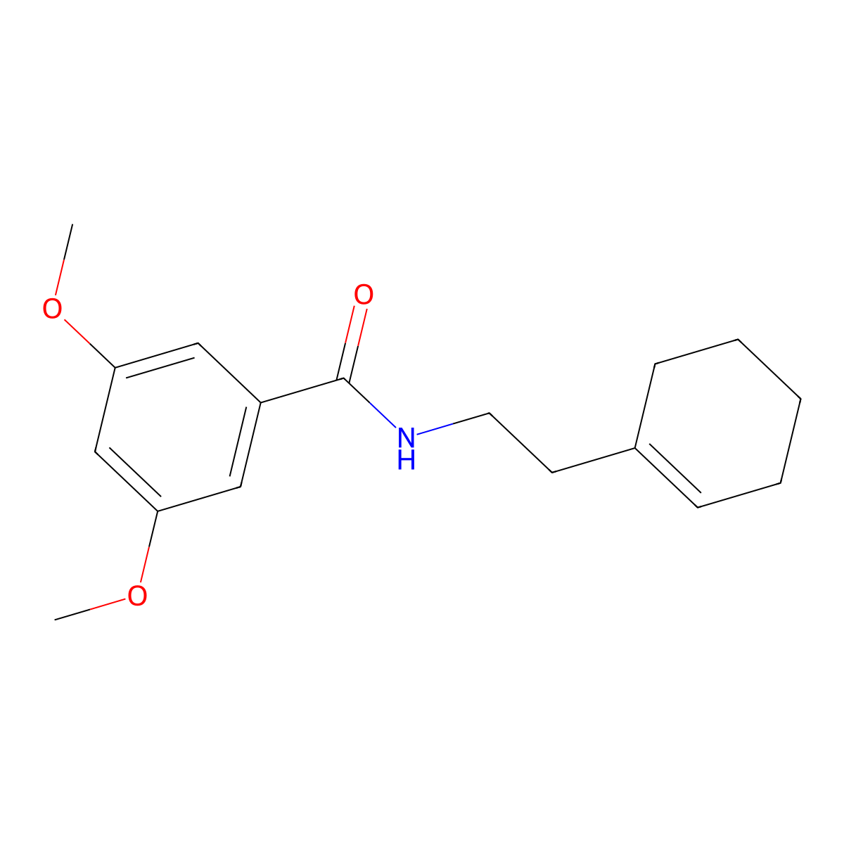 N-[2-(cyclohexen-1-yl)ethyl]-3,5-dimethoxybenzamide molecular structure, CAS 313386-23-1