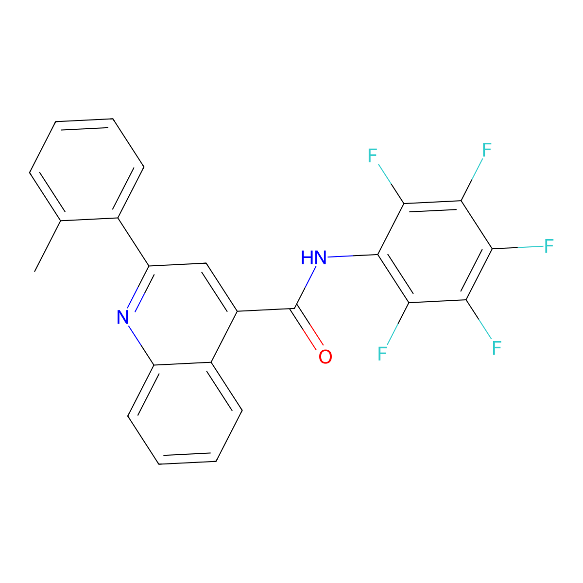 2-(2-methylphenyl)-N-(2,3,4,5,6-pentafluorophenyl)quinoline-4-carboxamide molecular structure, CAS 313386-39-9