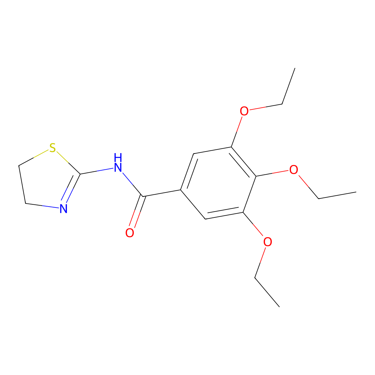 N-(4,5-dihydro-1,3-thiazol-2-yl)-3,4,5-triethoxybenzamide molecular structure, CAS 313386-82-2