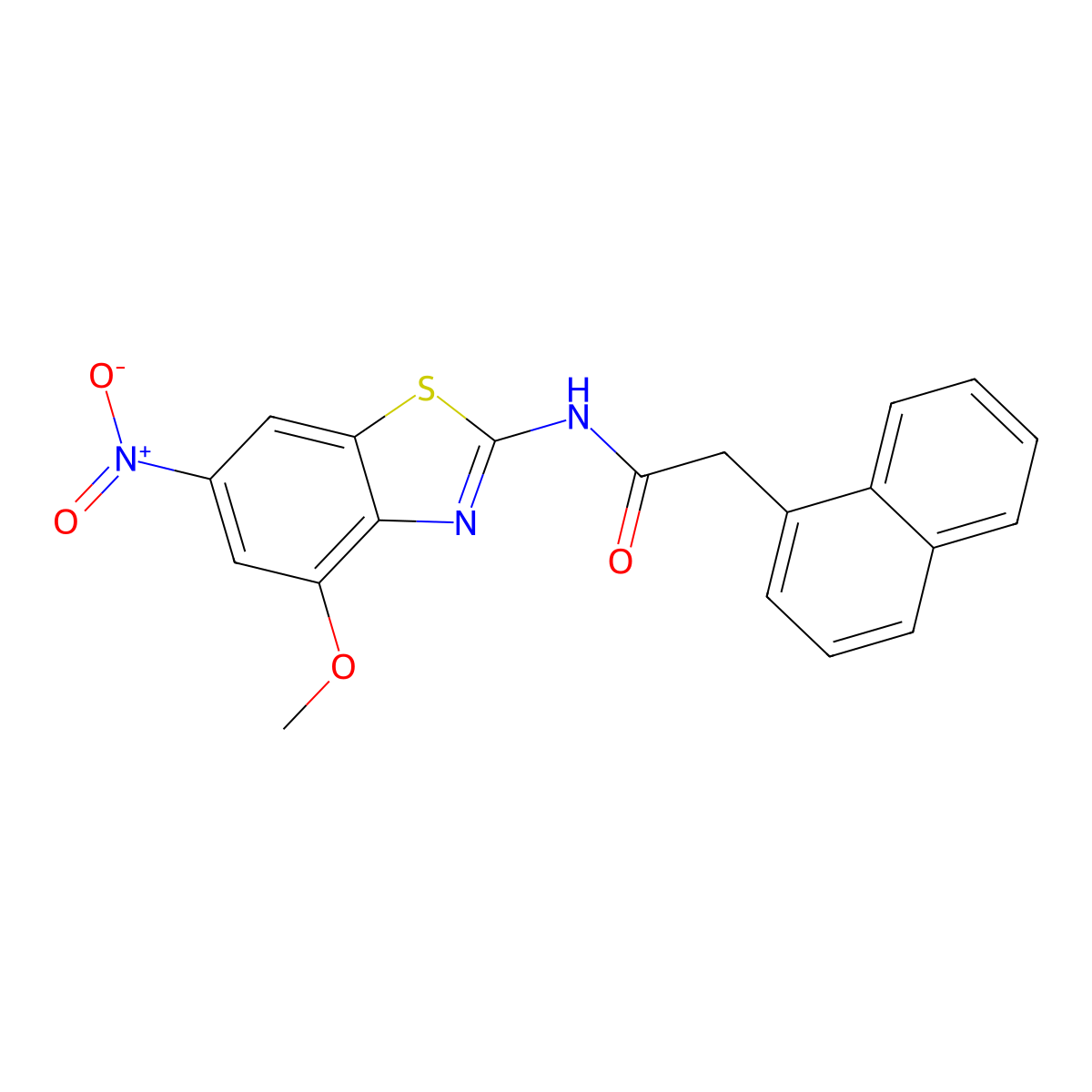 N-(4-methoxy-6-nitrobenzo[d]thiazol-2-yl)-2-(naphthalen-1-yl)acetamide molecular structure, CAS 313387-12-1