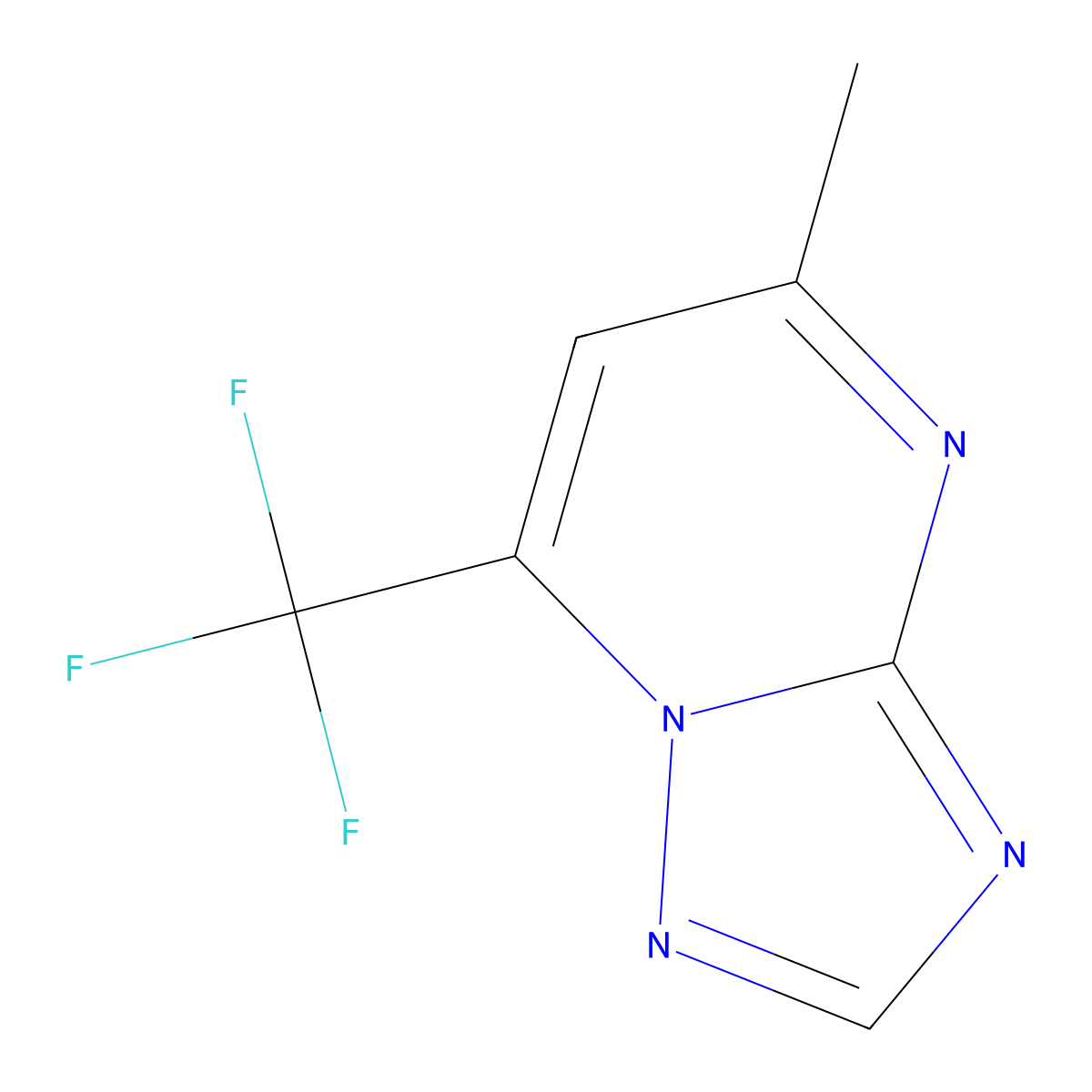 5-Methyl-7-(trifluoromethyl)-[1,2,4]triazolo[1,5-a]pyrimidine molecular structure, CAS 313387-24-5