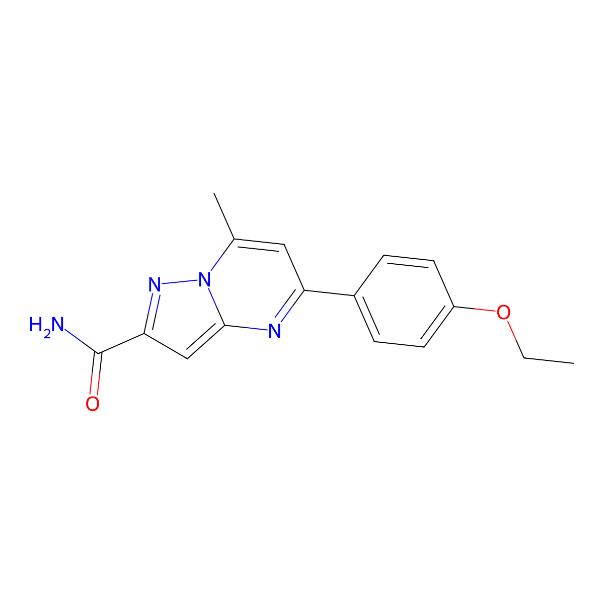 5-(4-Ethoxyphenyl)-7-methylpyrazolo[1,5-a]pyrimidine-2-carboxamide molecular structure, CAS 313387-50-7