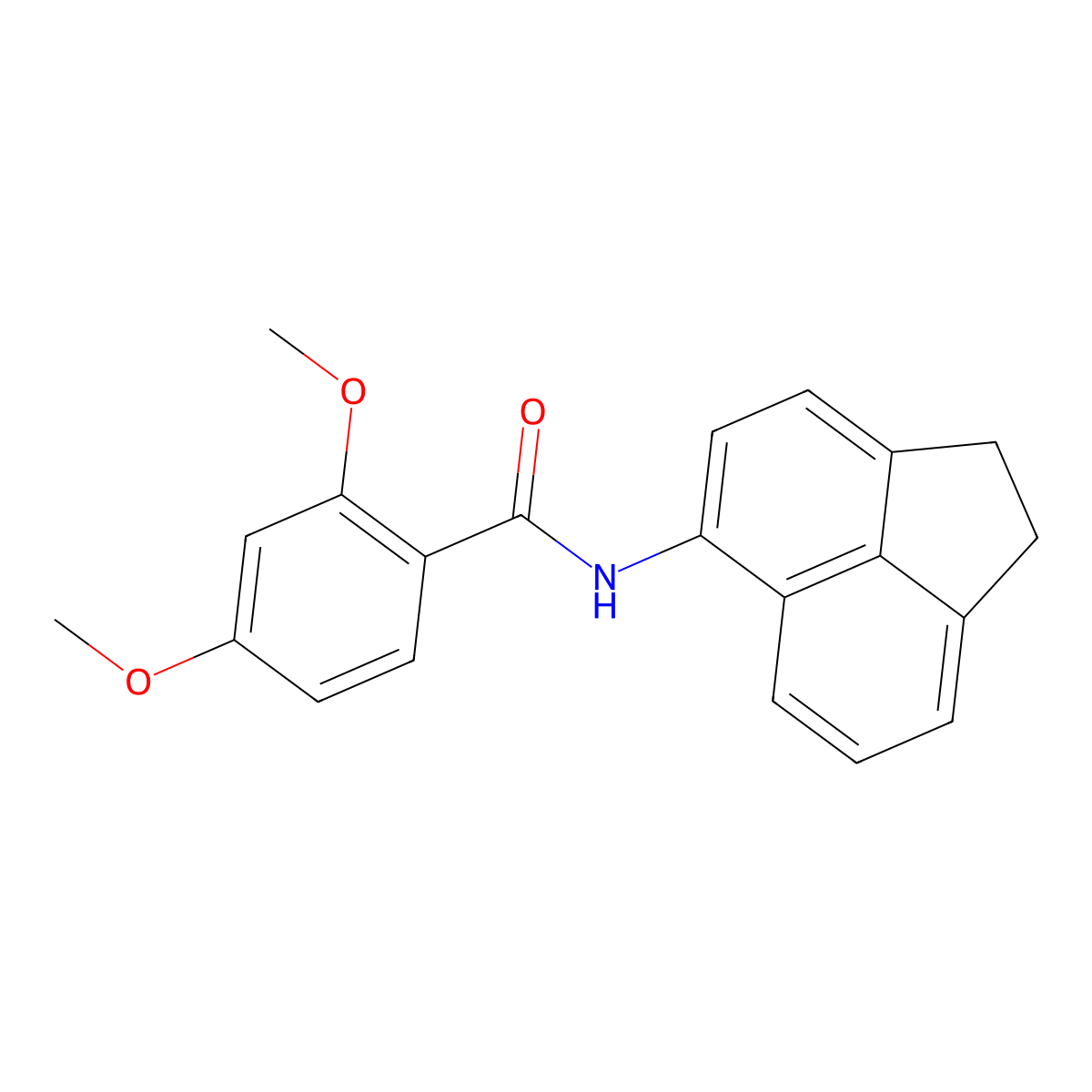 N-(1,2-dihydroacenaphthylen-5-yl)-2,4-dimethoxybenzamide molecular structure, CAS 313391-60-5