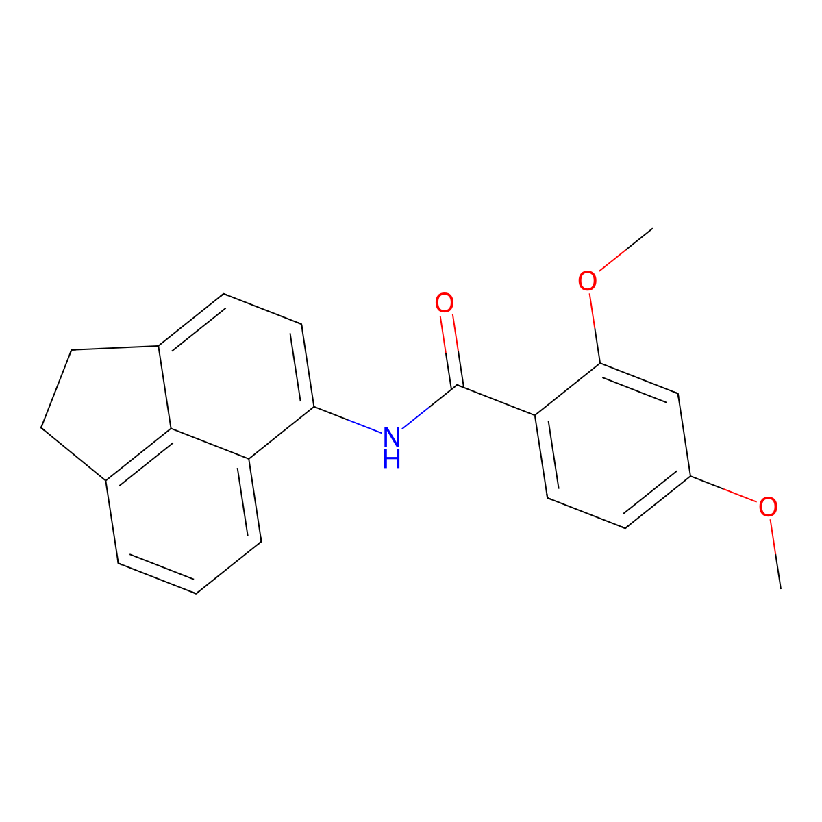 N-(1,2-dihydroacenaphthylen-5-yl)-2,4-dimethoxybenzamide molecular structure, CAS 313391-60-5
