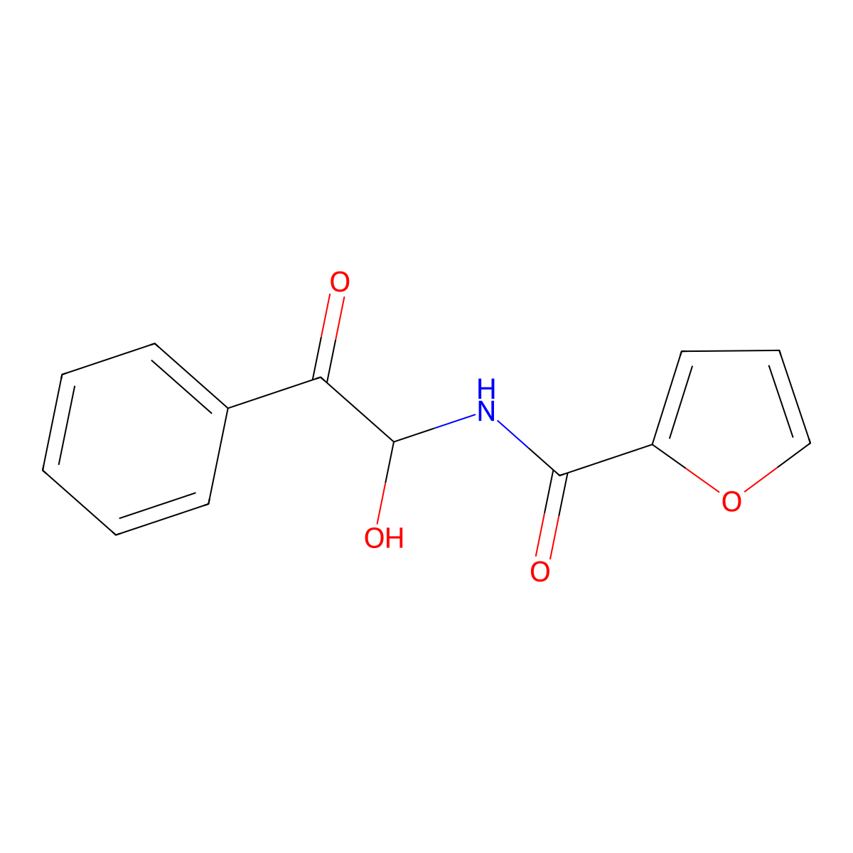 N-(1-hydroxy-2-oxo-2-phenylethyl)furan-2-carboxamide molecular structure, CAS 313391-72-9
