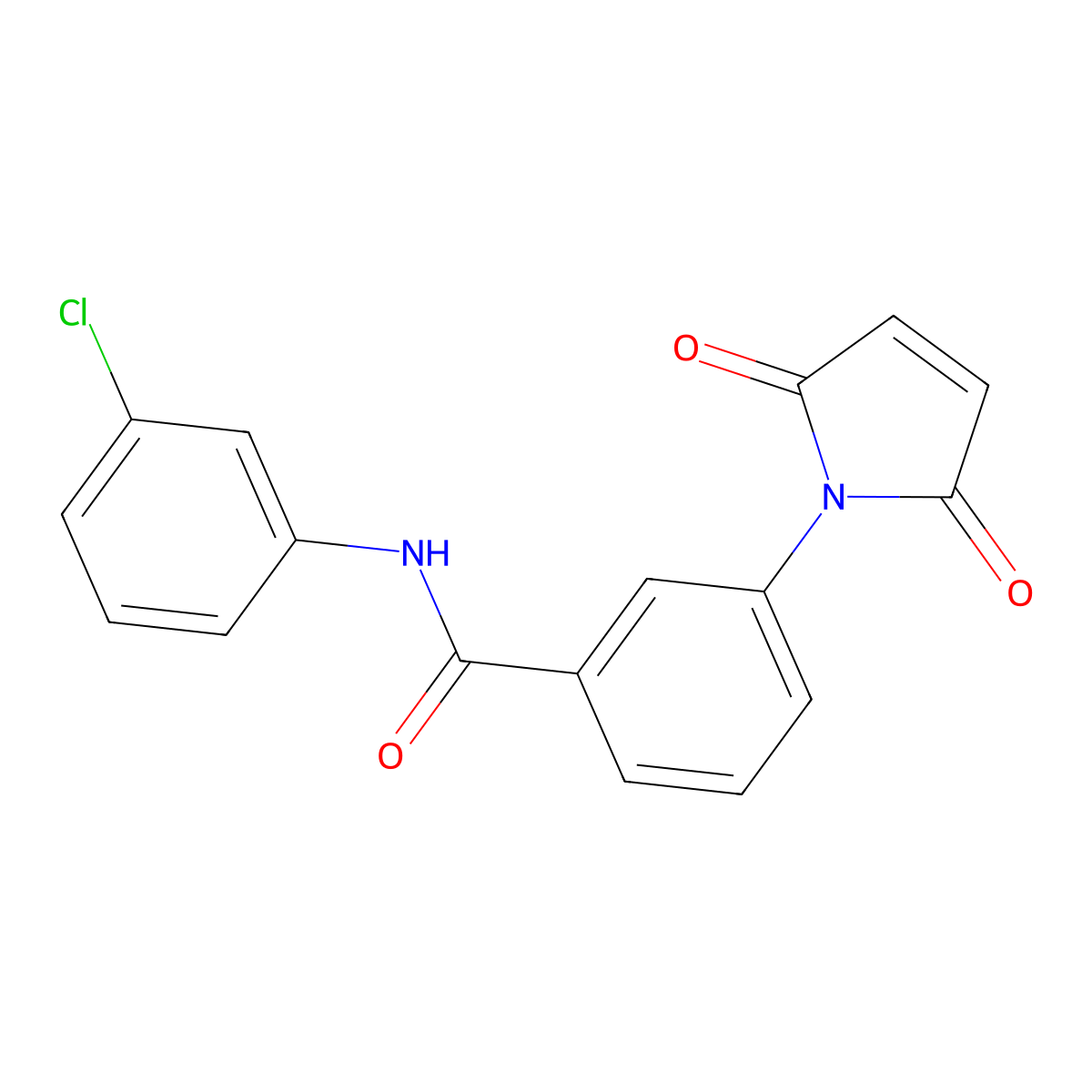 N-(3-chlorophenyl)-3-(2,5-dioxo-2,5-dihydro-1H-pyrrol-1-yl)benzamide molecular structure, CAS 313392-03-9