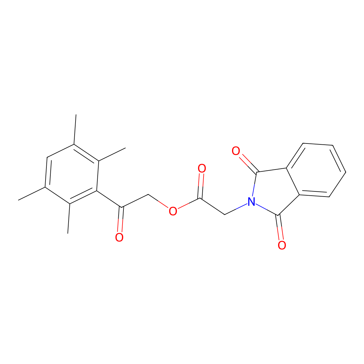 [2-Oxo-2-(2,3,5,6-tetramethylphenyl)ethyl] 2-(1,3-dioxoisoindol-2-yl)acetate molecular structure, CAS 313392-12-0