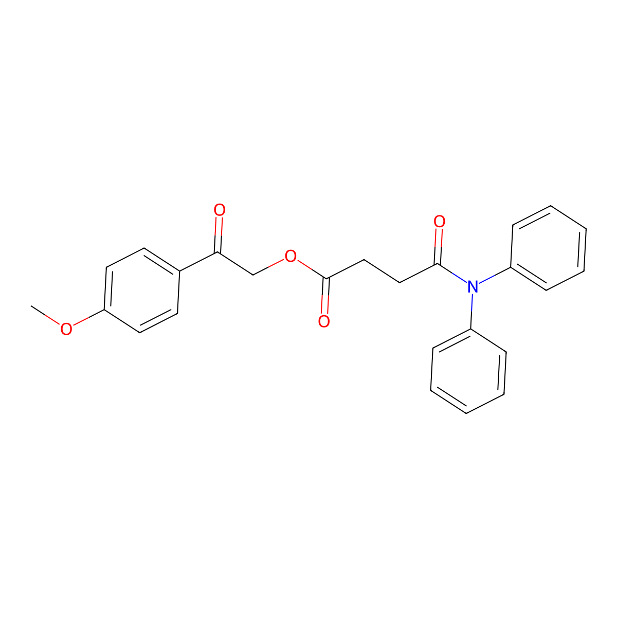 2-(4-Methoxyphenyl)-2-oxoethyl 4-(diphenylamino)-4-oxobutanoate molecular structure, CAS 313392-18-6