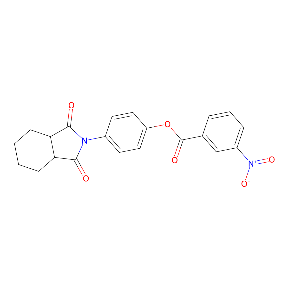 4-(1,3-dioxooctahydro-2H-isoindol-2-yl)phenyl 3-nitrobenzoate molecular structure, CAS 313392-43-7