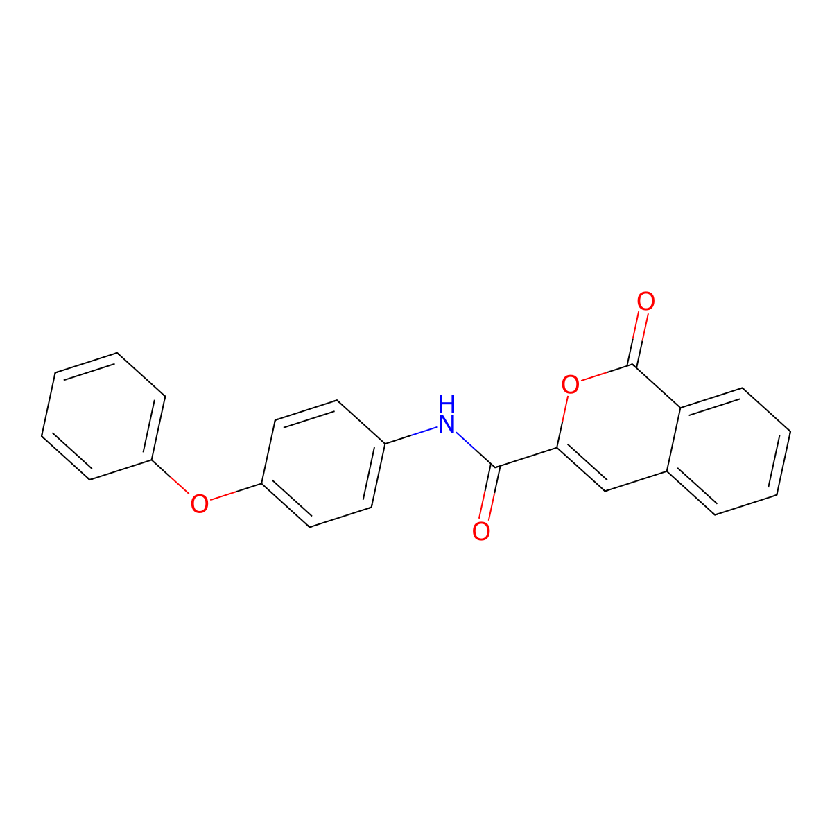 1-oxo-N-(4-phenoxyphenyl)-1H-isochromene-3-carboxamide molecular structure, CAS 313392-61-9