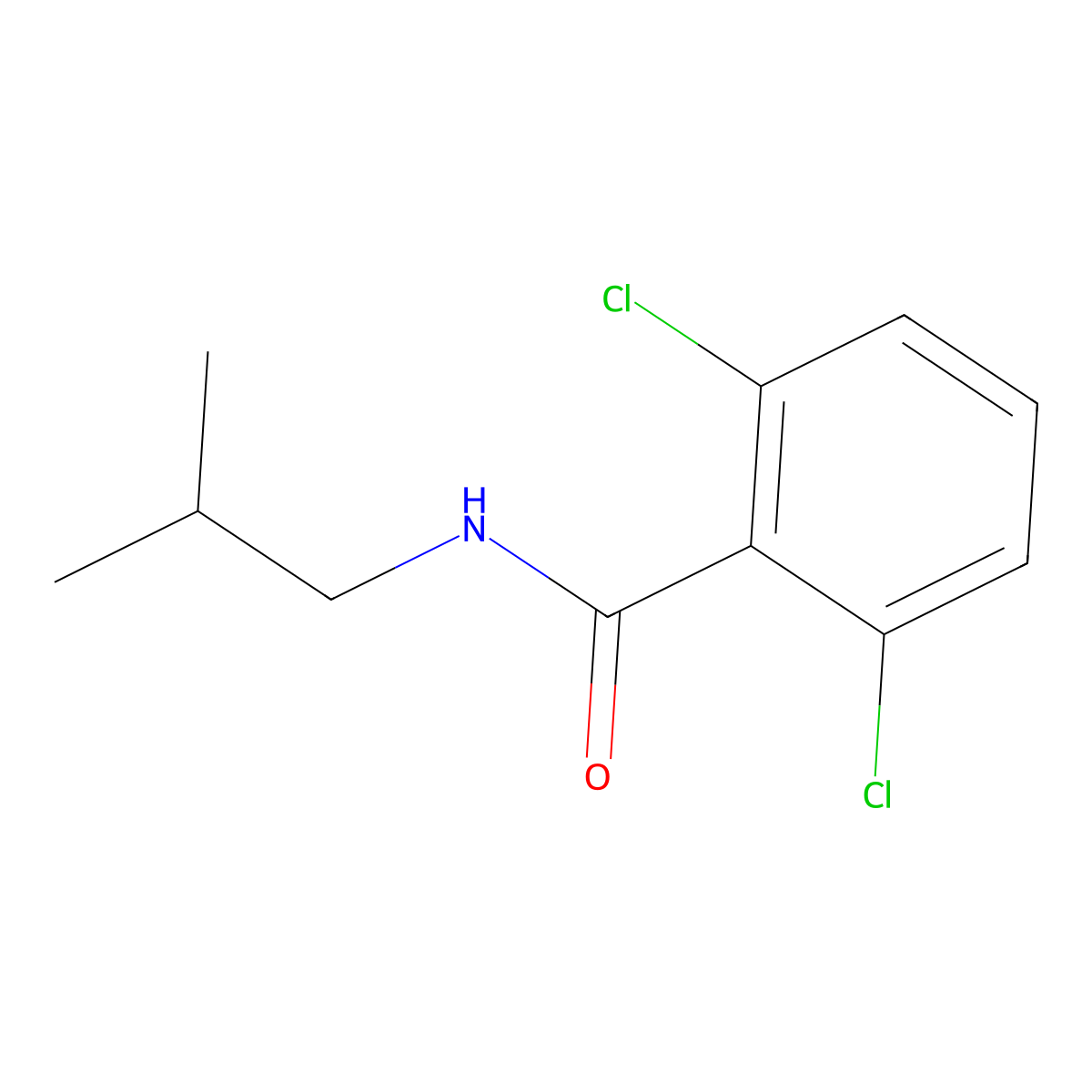 2,6-dichloro-N-(2-methylpropyl)benzamide molecular structure, CAS 313392-78-8