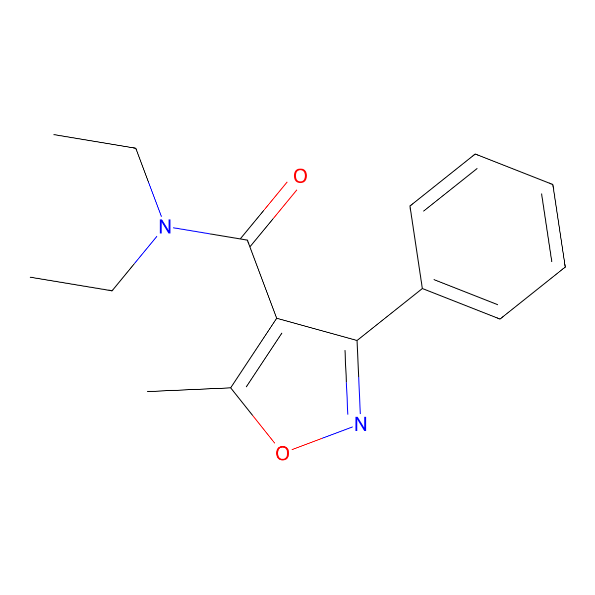 N,N-diethyl-5-methyl-3-phenyl-1,2-oxazole-4-carboxamide molecular structure, CAS 313392-96-0