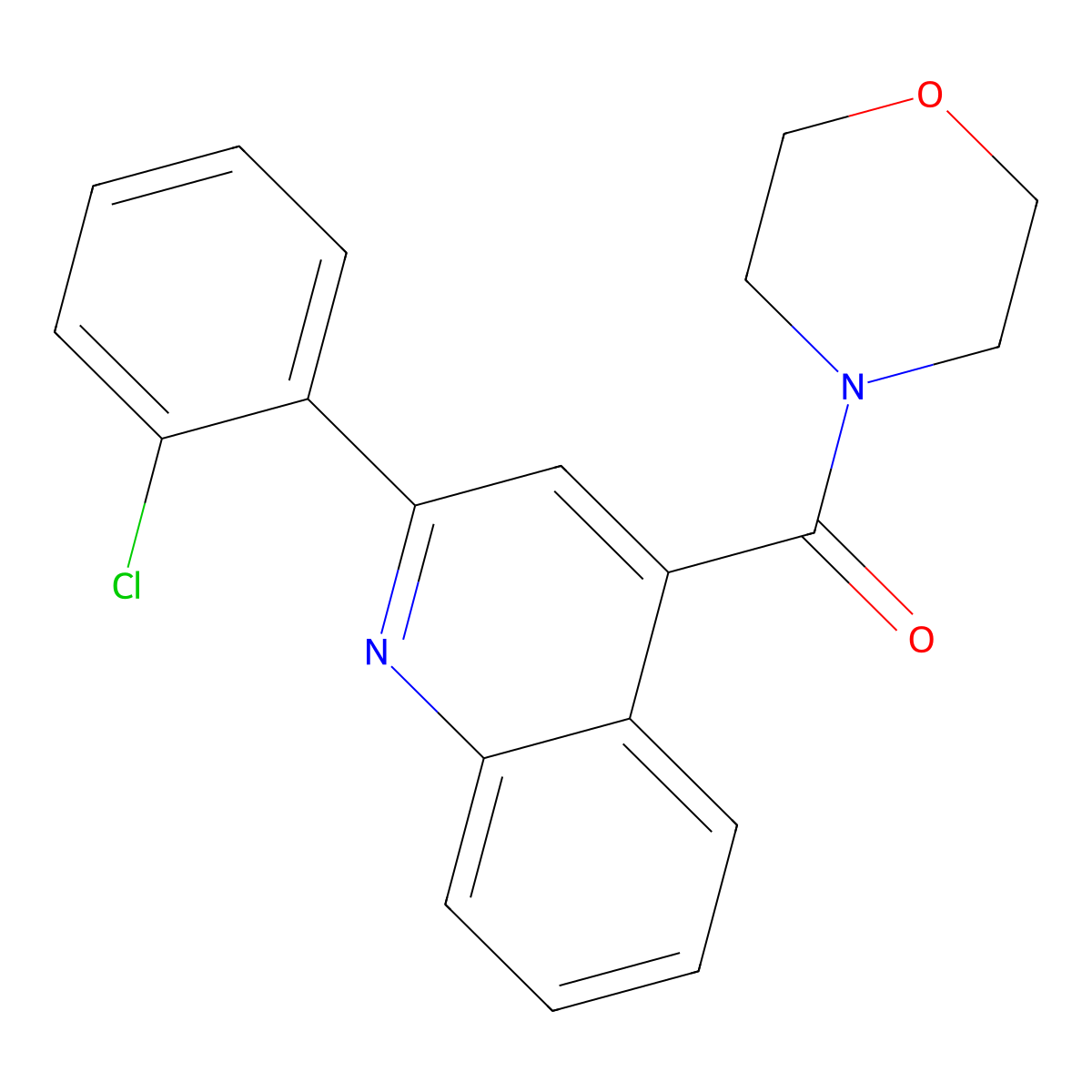 [2-(2-Chlorophenyl)quinolin-4-yl]-morpholin-4-ylmethanone molecular structure, CAS 313393-31-6