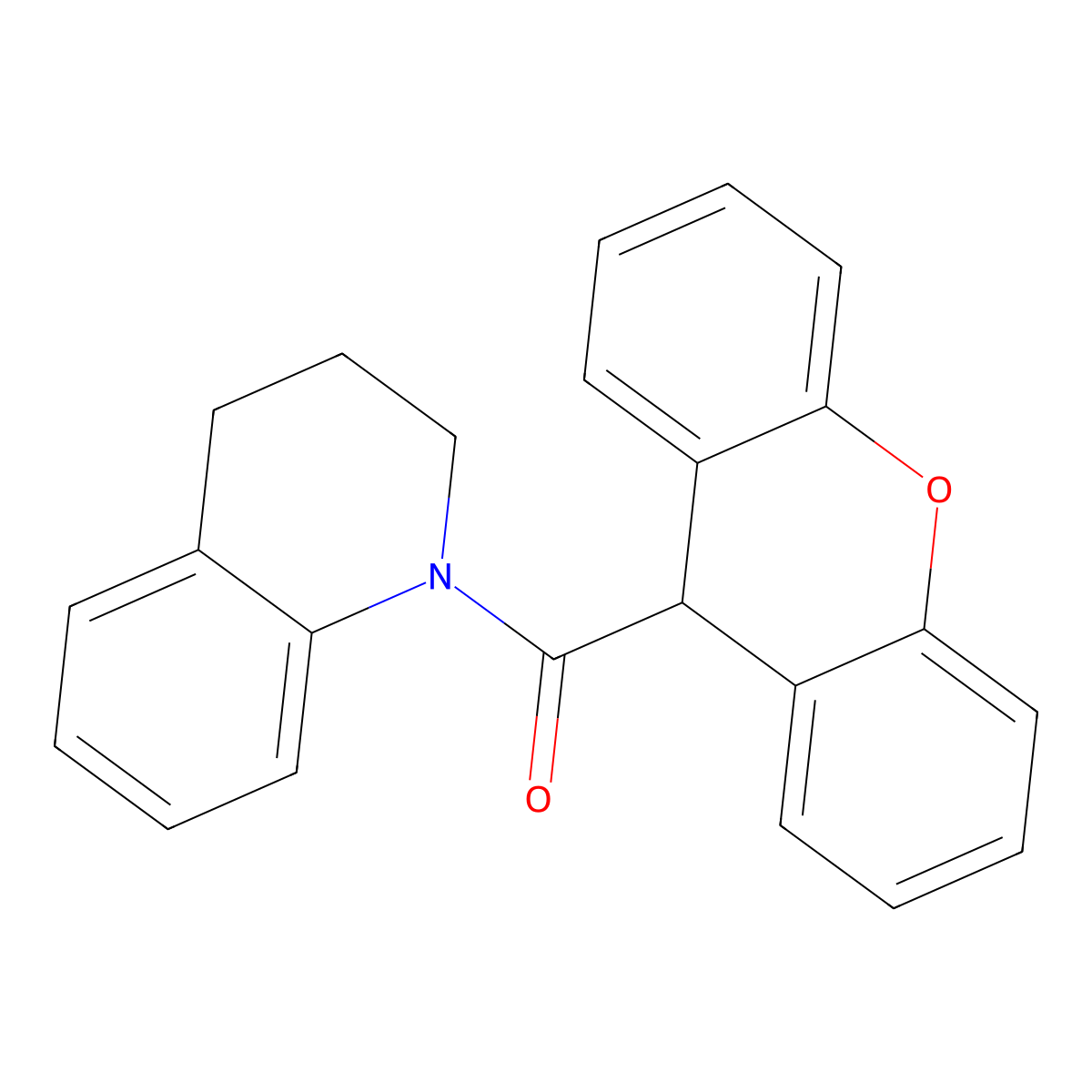 1-(9H-xanthen-9-ylcarbonyl)-1,2,3,4-tetrahydroquinoline molecular structure, CAS 313393-37-2