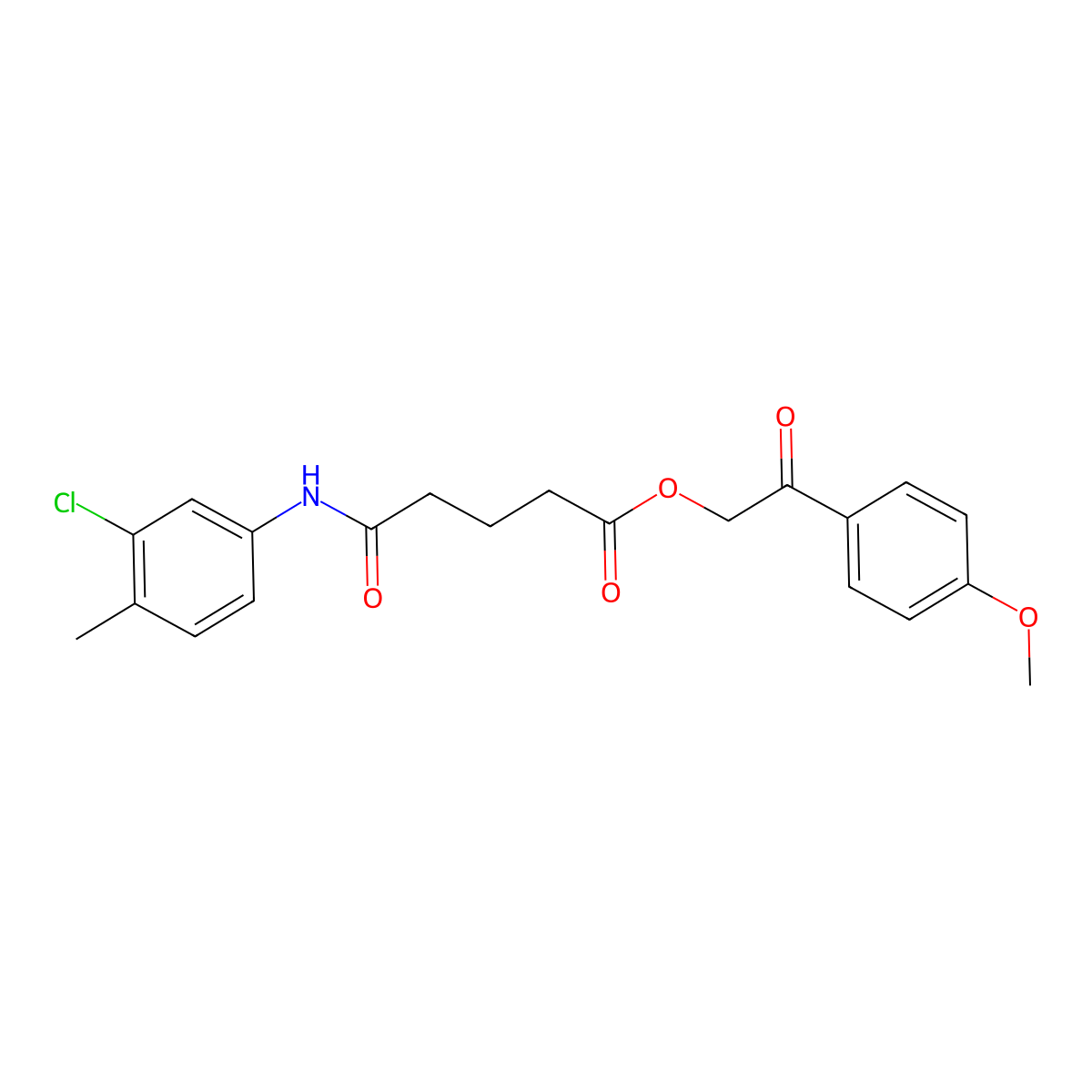 2-(4-Methoxyphenyl)-2-oxoethyl 5-(3-chloro-4-methylanilino)-5-oxopentanoate molecular structure, CAS 313393-59-8