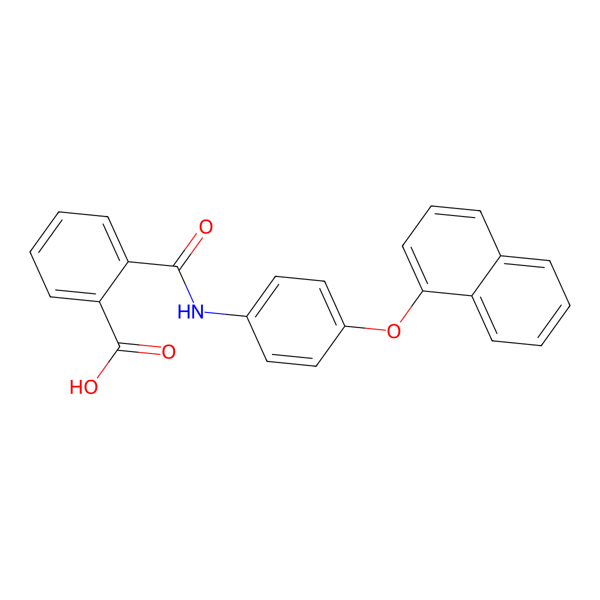 2-{[4-(1-Naphthyloxy)anilino]carbonyl}benzoic acid molecular structure, CAS 313393-61-2