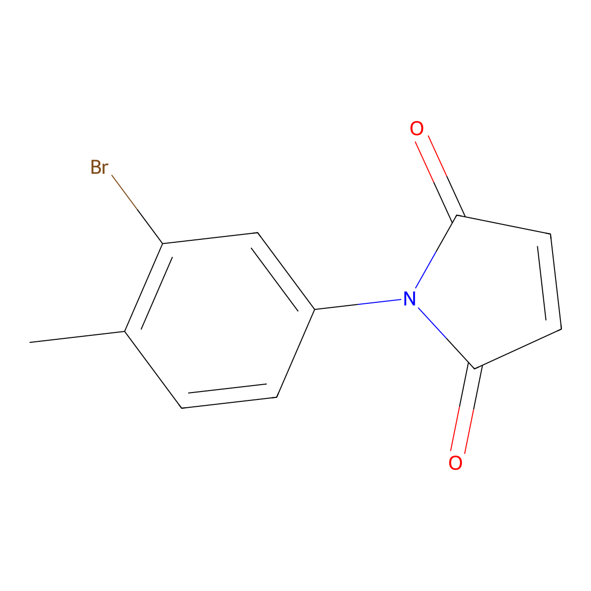 1-(3-bromo-4-methylphenyl)-1H-pyrrole-2,5-dione molecular structure, CAS 313394-15-9