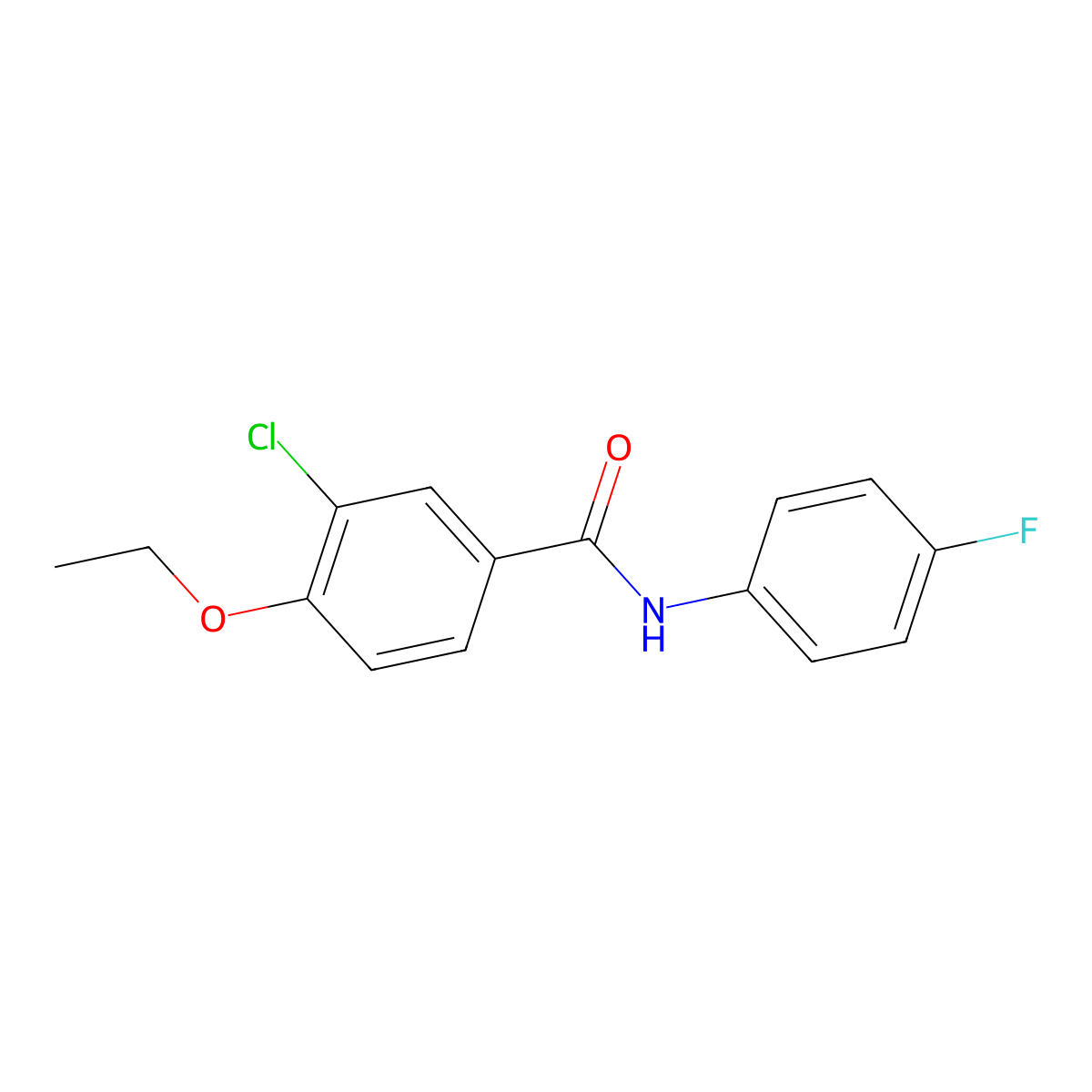 3-chloro-4-ethoxy-N-(4-fluorophenyl)benzamide molecular structure, CAS 313394-17-1