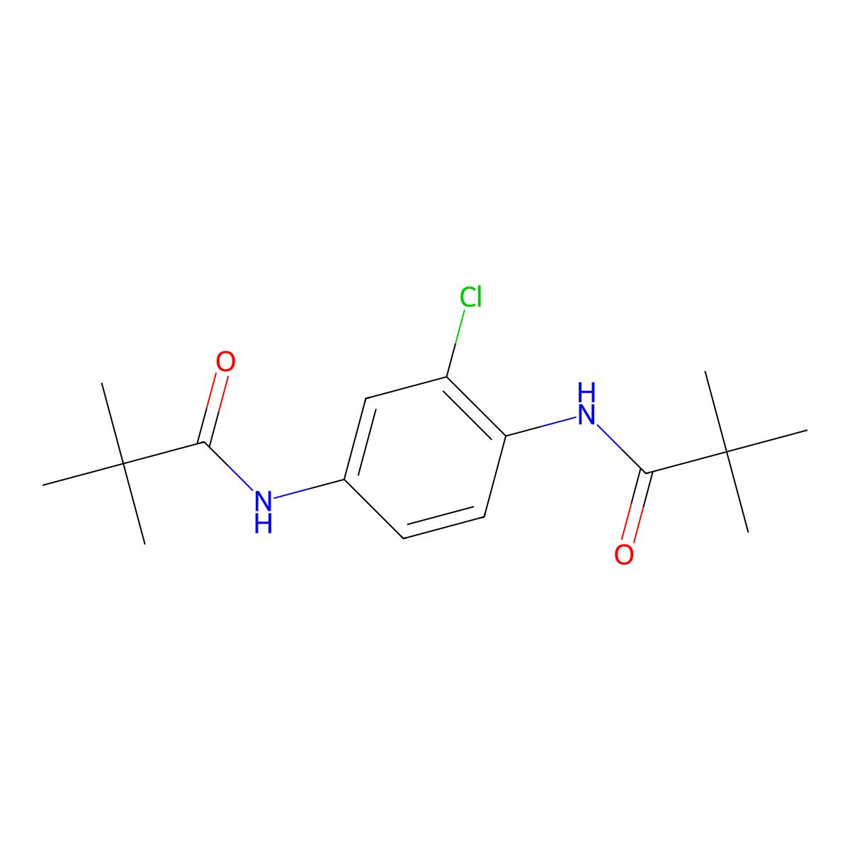 N-[3-chloro-4-(2,2-dimethylpropanoylamino)phenyl]-2,2-dimethylpropanamide molecular structure, CAS 313394-34-2