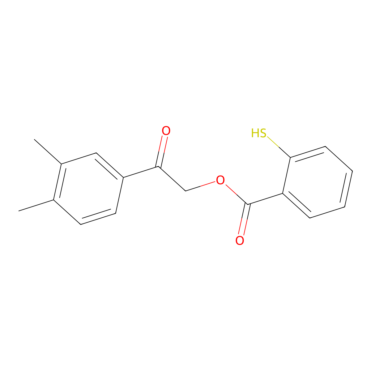 2-(3,4-Dimethylphenyl)-2-oxoethyl 2-sulfanylbenzoate molecular structure, CAS 313394-88-6