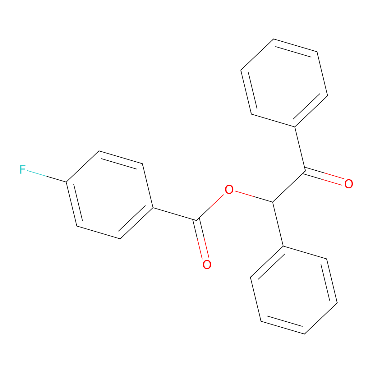 2-Oxo-1,2-diphenylethyl 4-fluorobenzoate molecular structure, CAS 313394-94-4