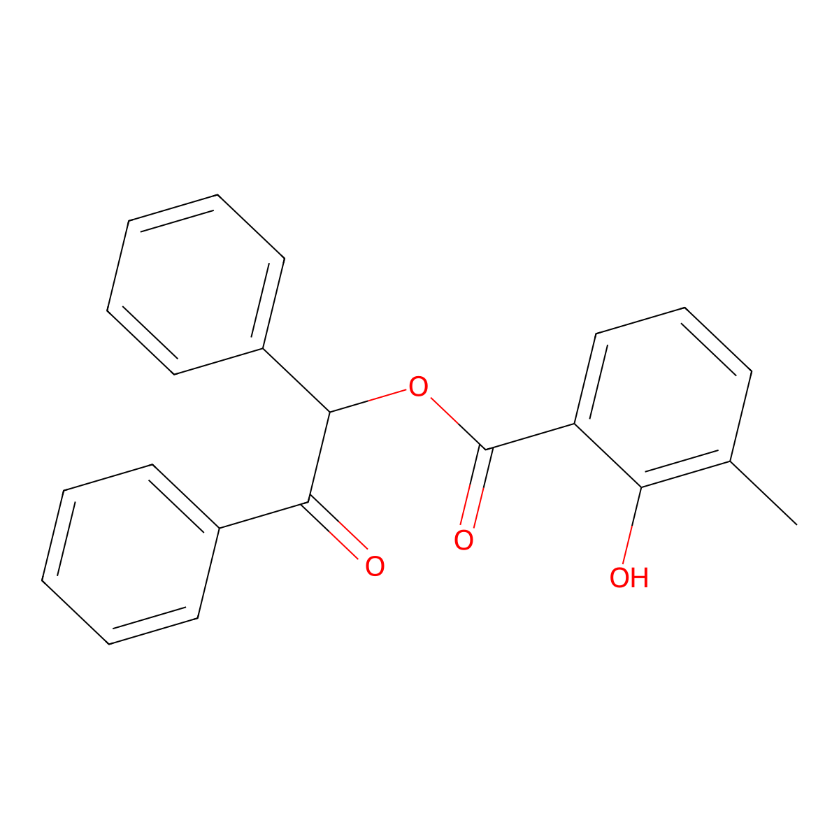 2-Oxo-1,2-diphenylethyl 2-hydroxy-3-methylbenzoate molecular structure, CAS 313394-95-5