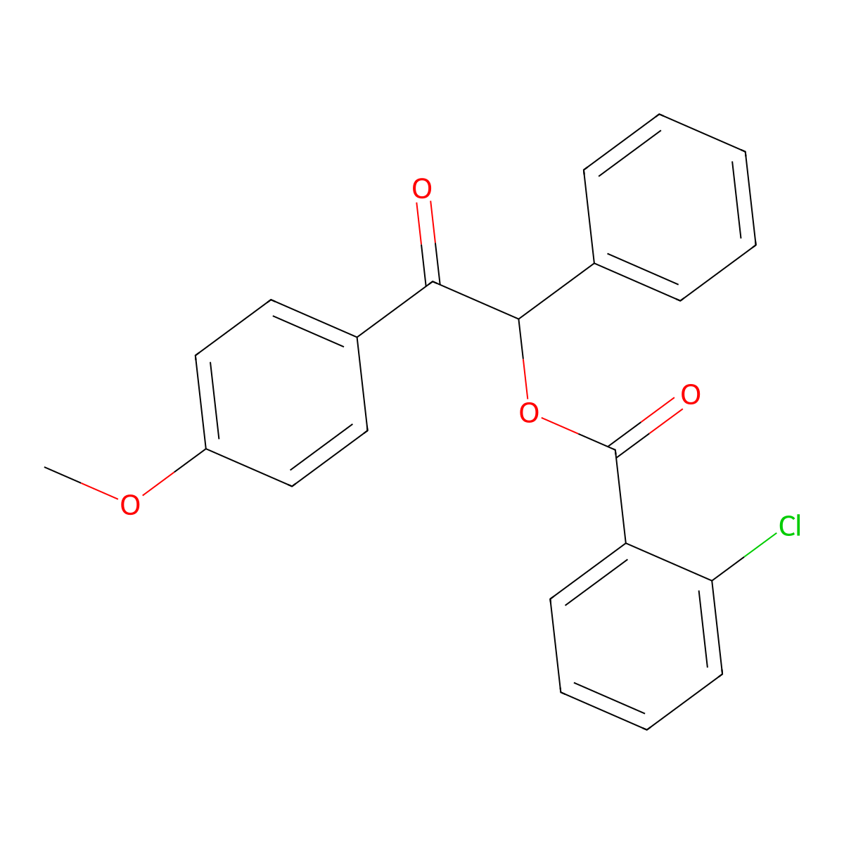 2-(4-Methoxyphenyl)-2-oxo-1-phenylethyl 2-chlorobenzoate molecular structure, CAS 313395-01-6