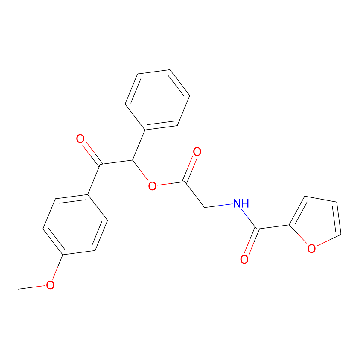 [2-(4-Methoxyphenyl)-2-oxo-1-phenylethyl] 2-(furan-2-carbonylamino)acetate molecular structure, CAS 313395-10-7