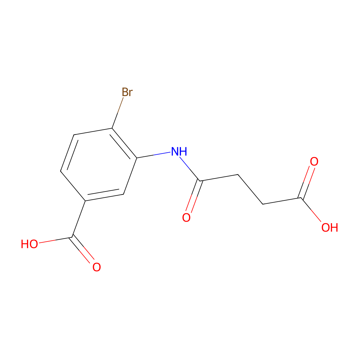 4-Bromo-3-[(3-carboxypropanoyl)amino]benzoic acid molecular structure, CAS 313395-12-9